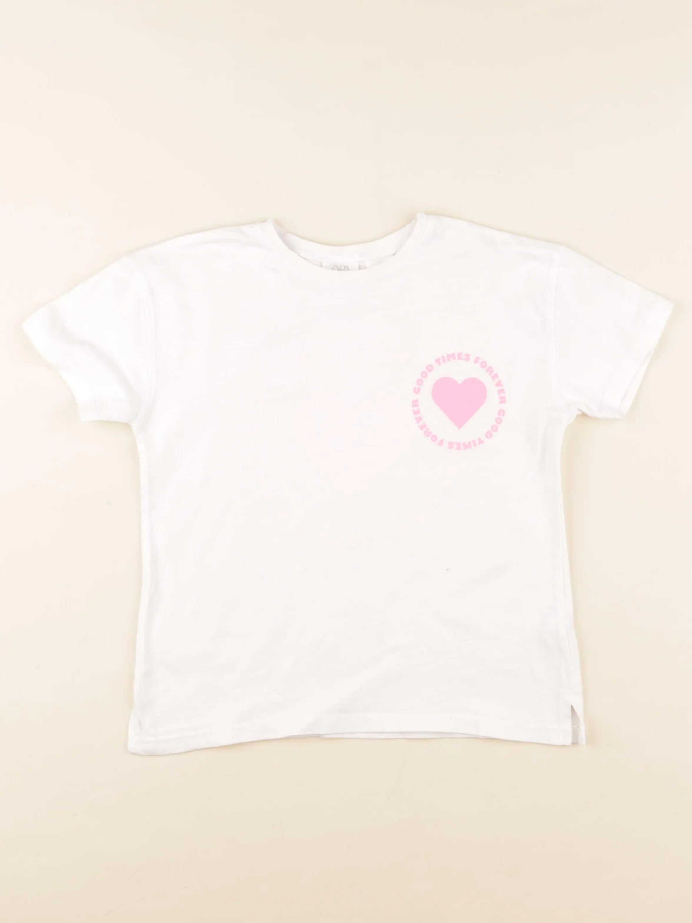 Zara - tee-shirt imprimé au dos blanc - 4/5 ans