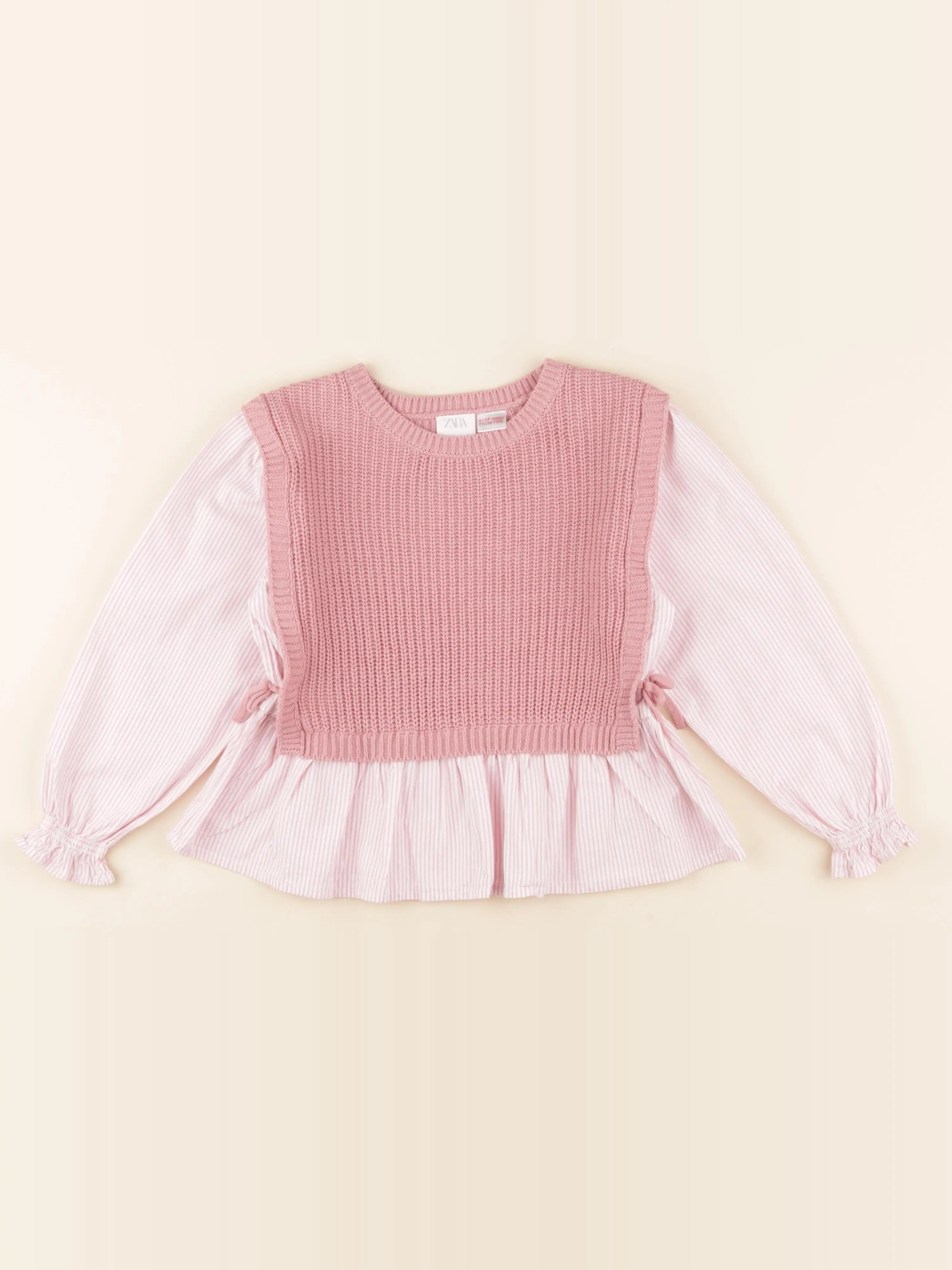 Zara - pull rose - 6 ans