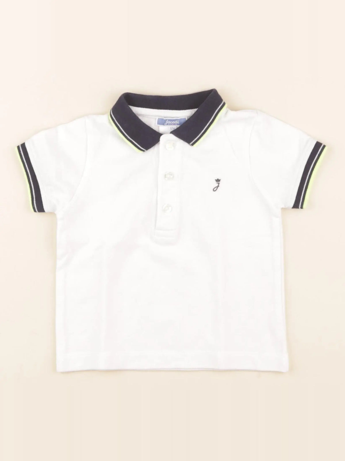 Jacadi - polo blanc - 12 mois
