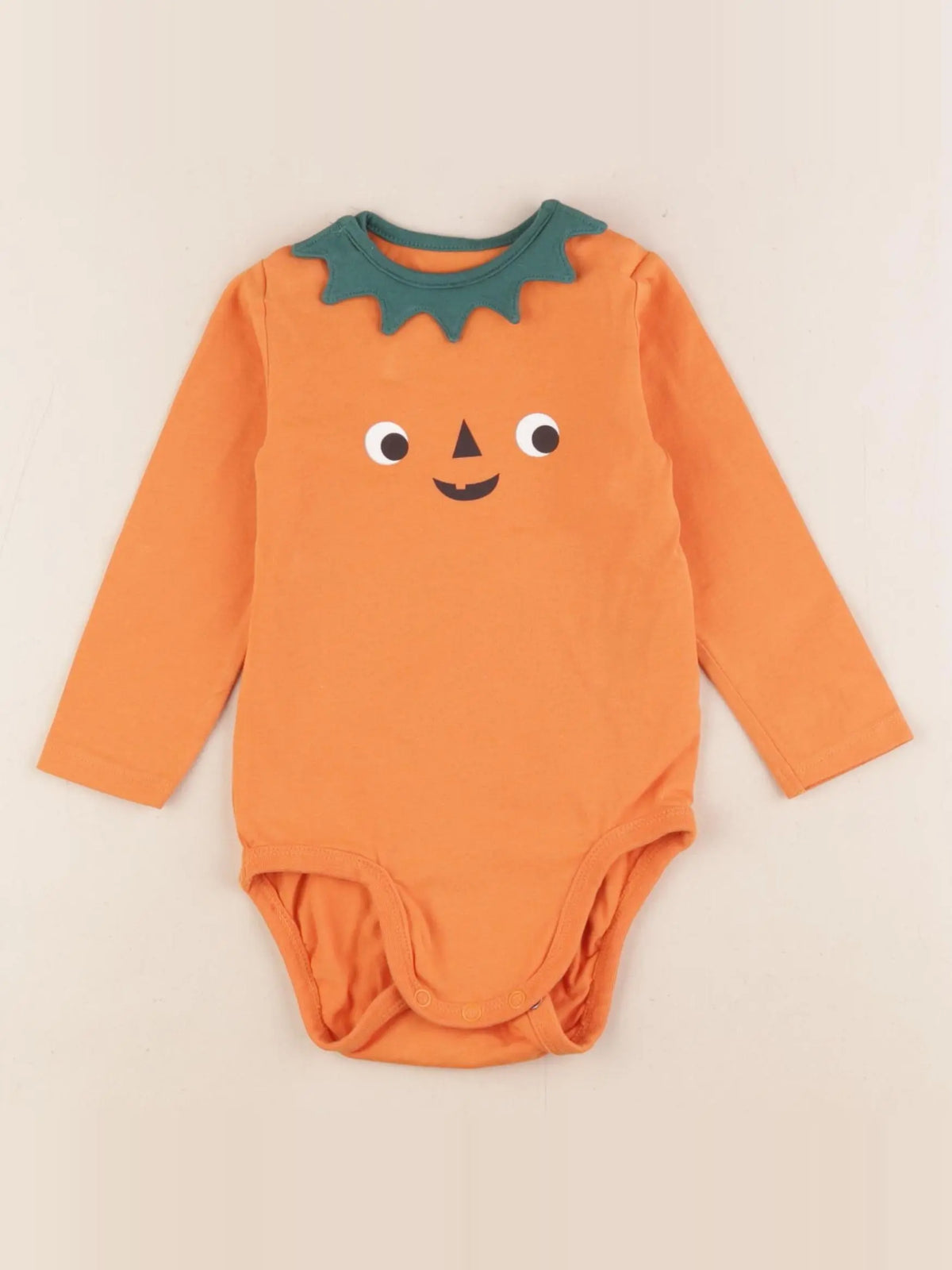 H&M - body à col orange - 6/9 mois