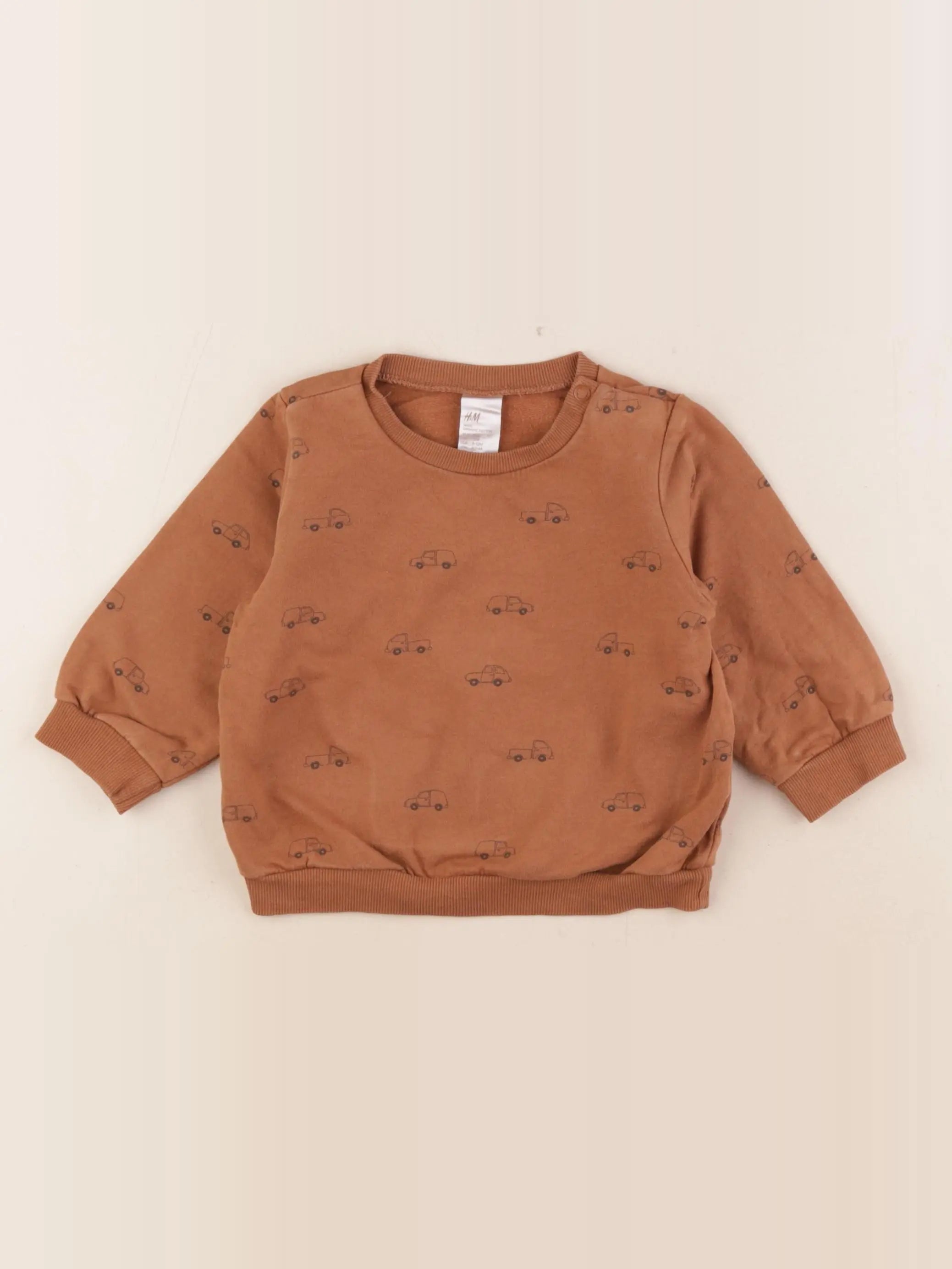 H&M - sweat marron - 9/12 mois