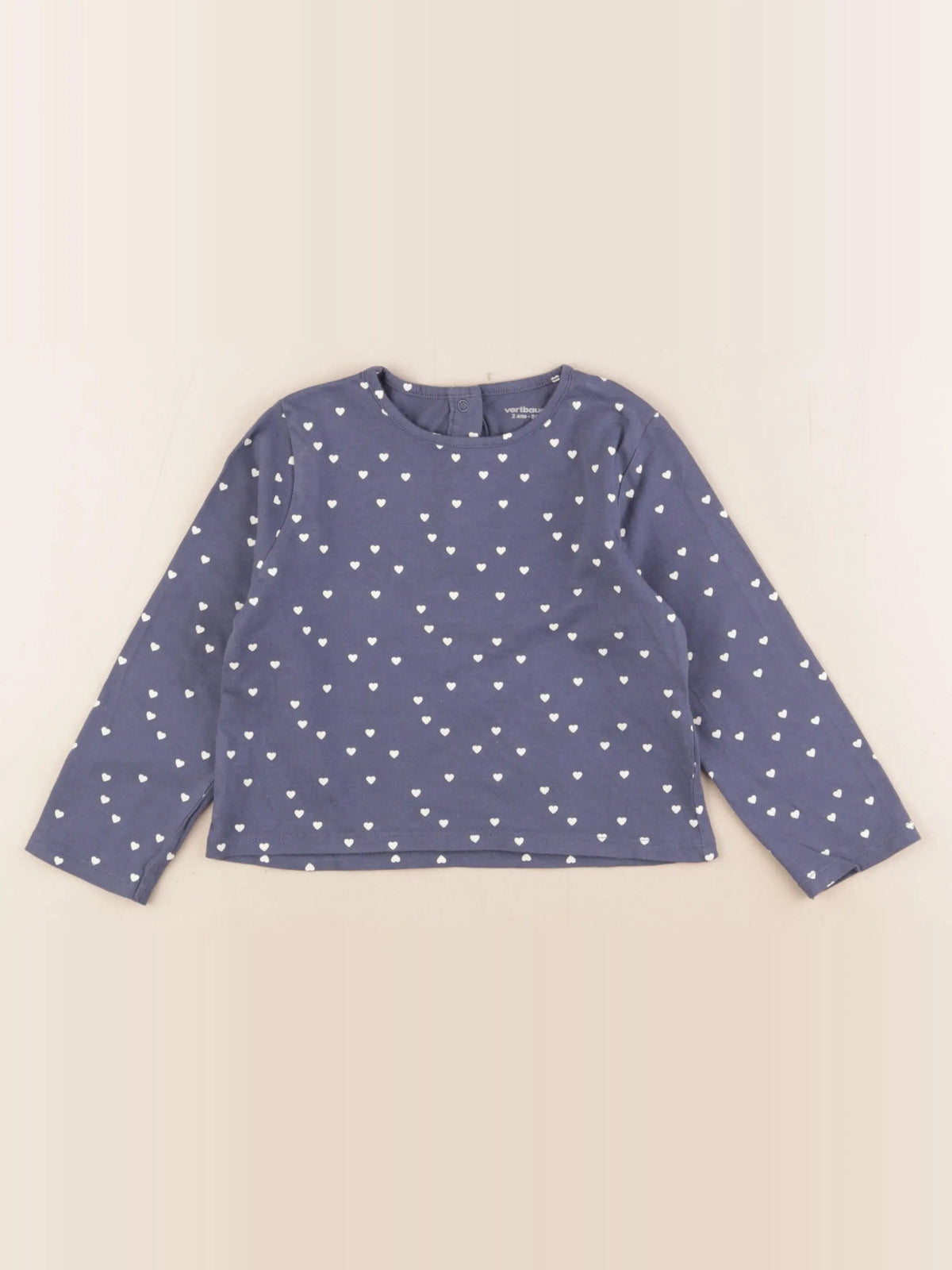 Vertbaudet - tee-shirt bleu - 2 ans