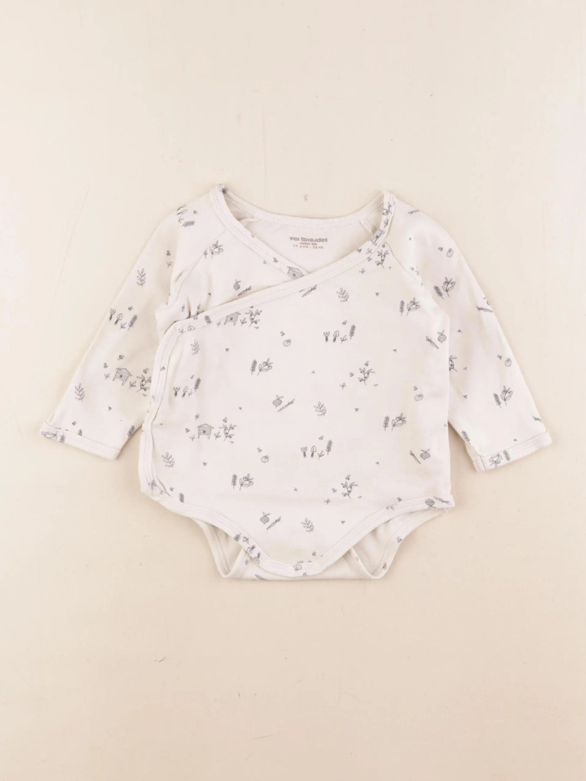 Vertbaudet - body beige - 12 mois