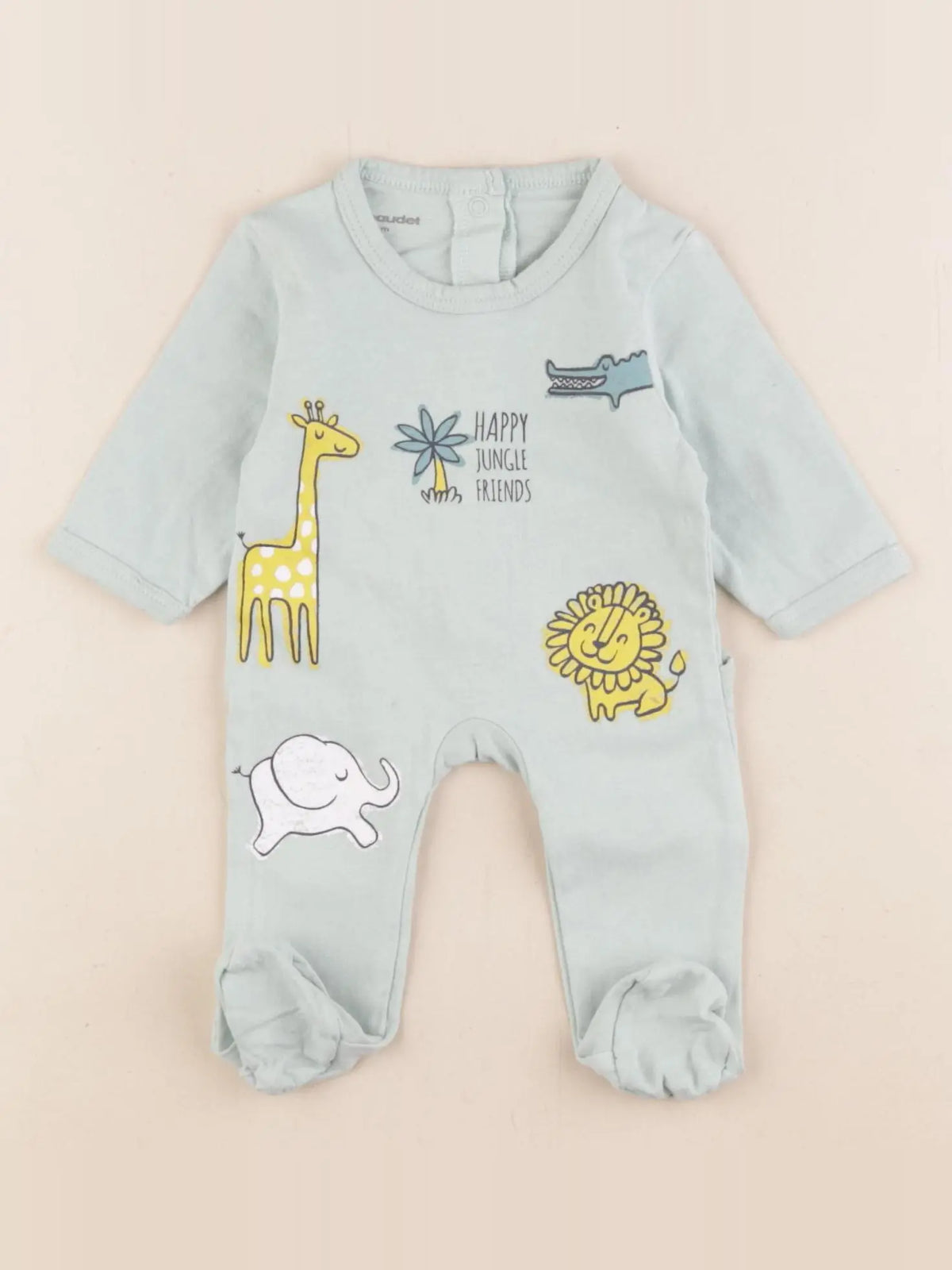 Vertbaudet - pyjama coton vert - 0 mois