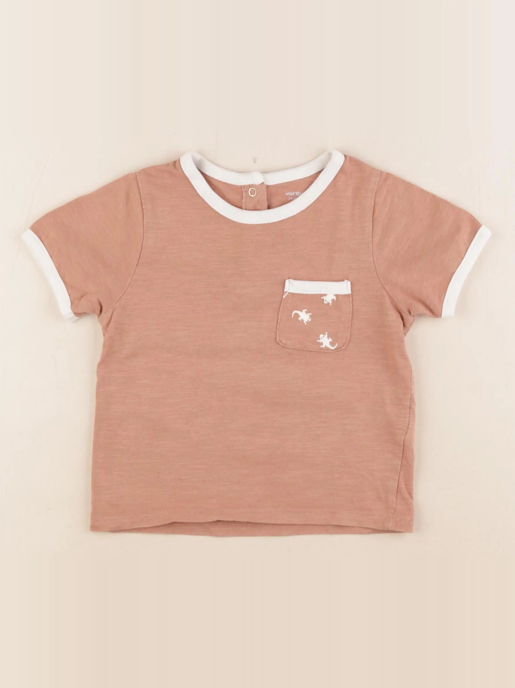 Vertbaudet - tee-shirt marron - 24 mois