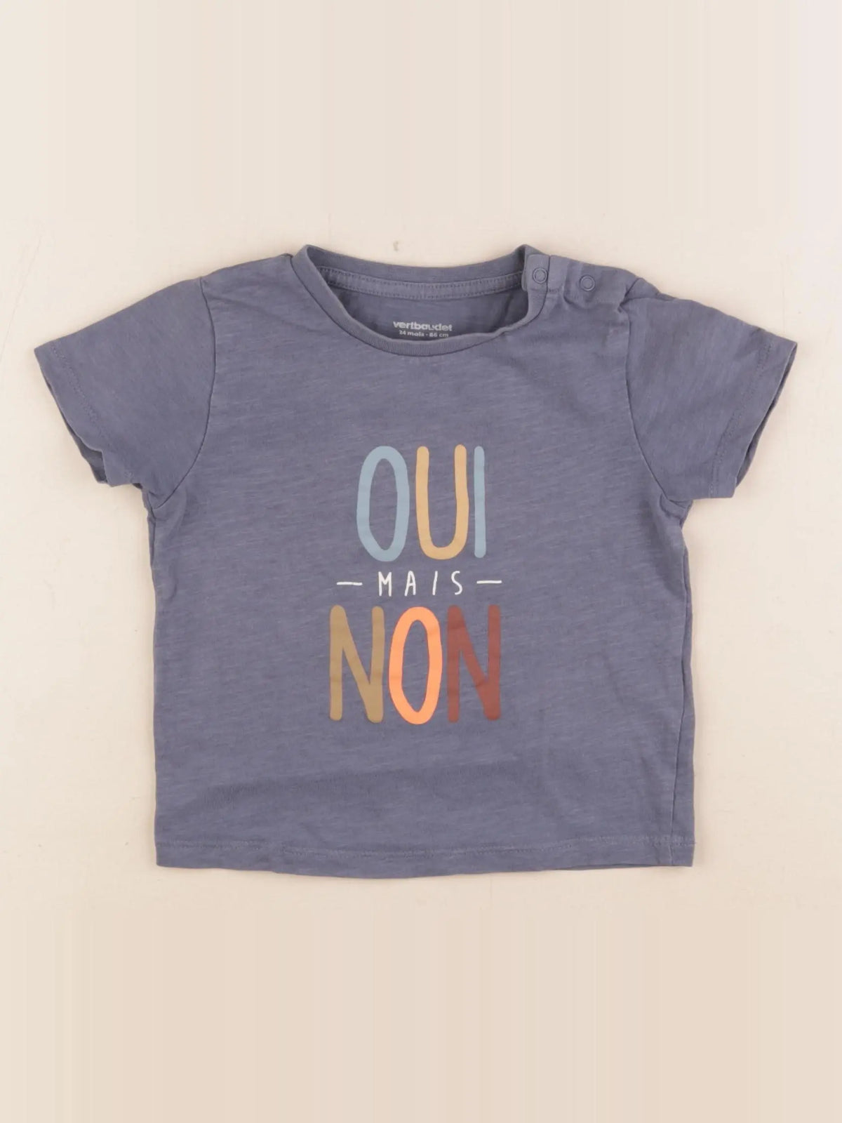 Vertbaudet - tee-shirt bleu - 24 mois