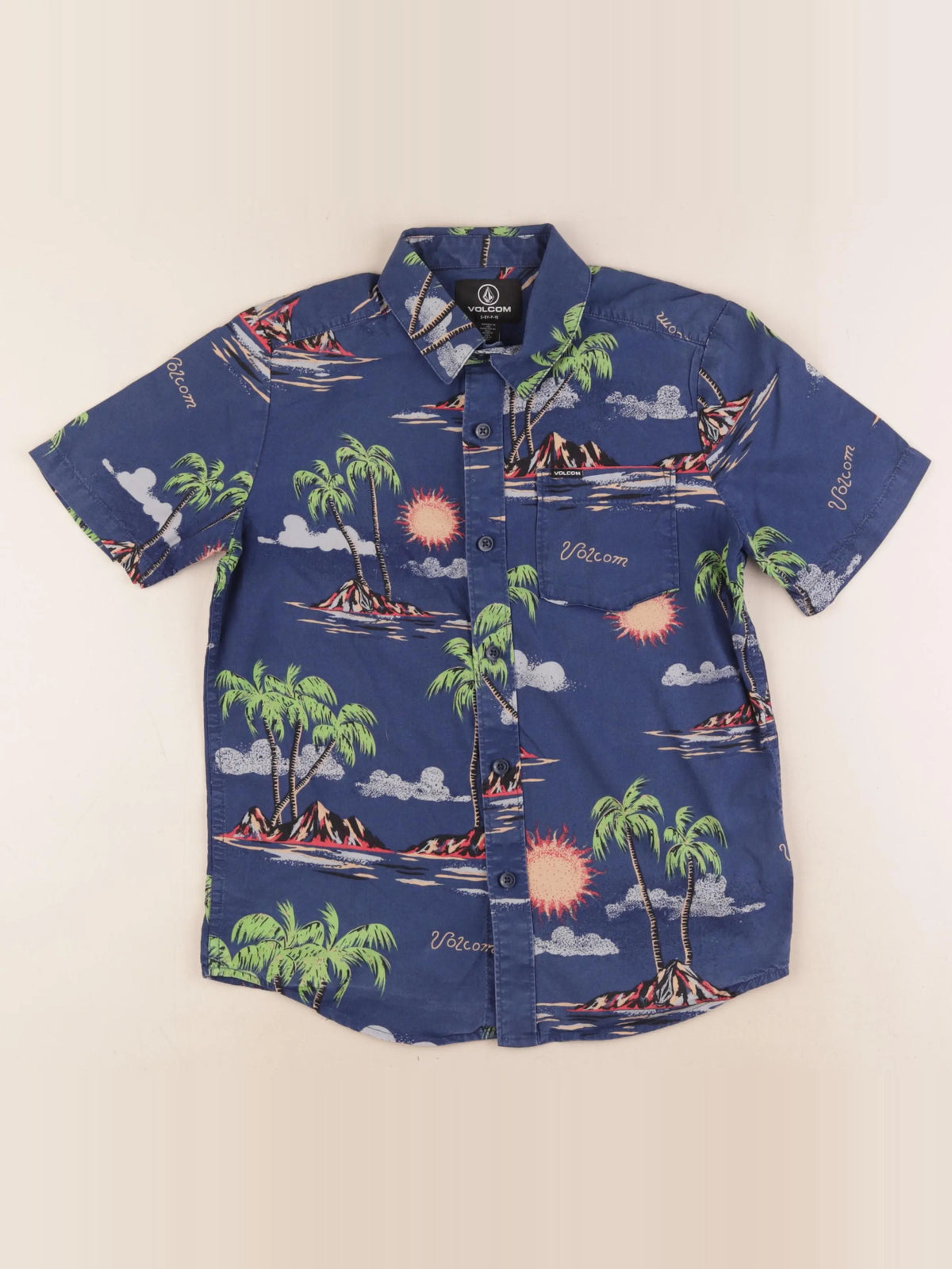 Volcom - chemise bleu - 10 ans