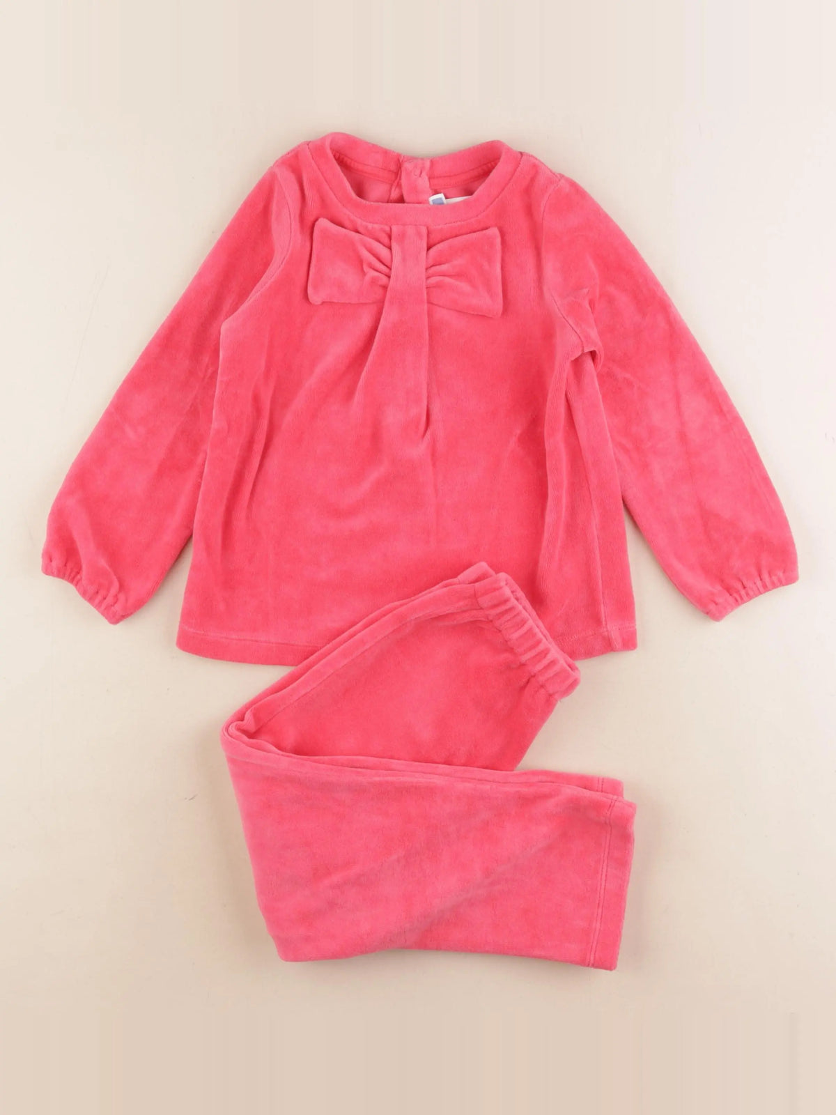 Jacadi - pyjama velours rose - 4 ans