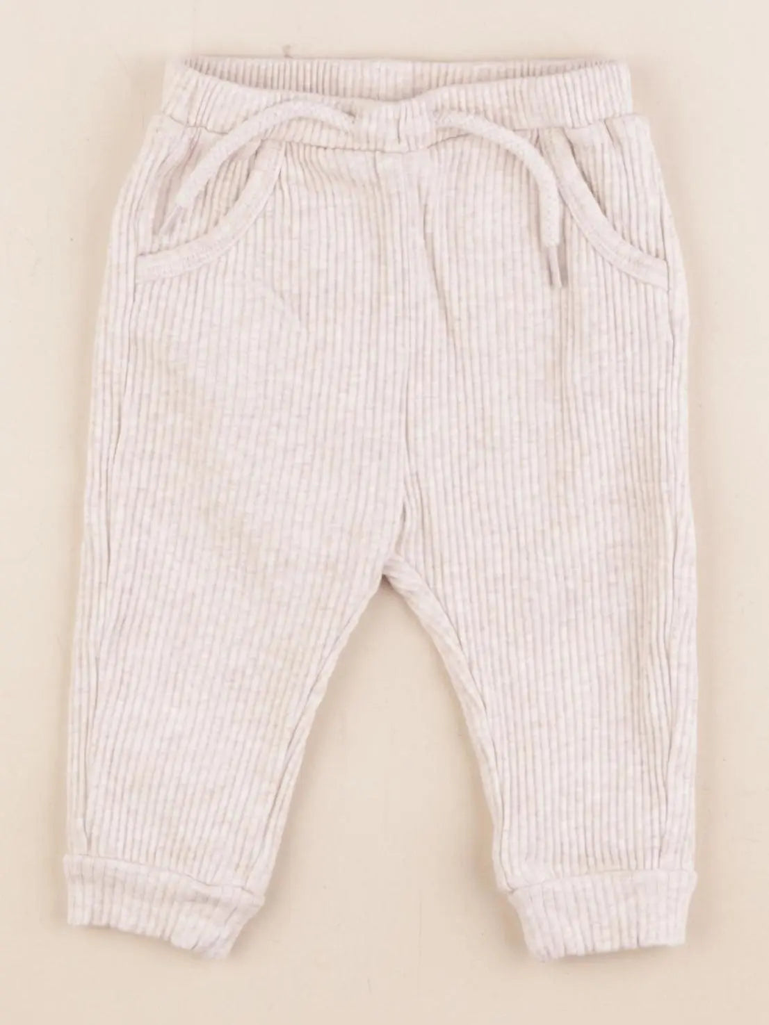 Vertbaudet - pantalon beige - 6 mois
