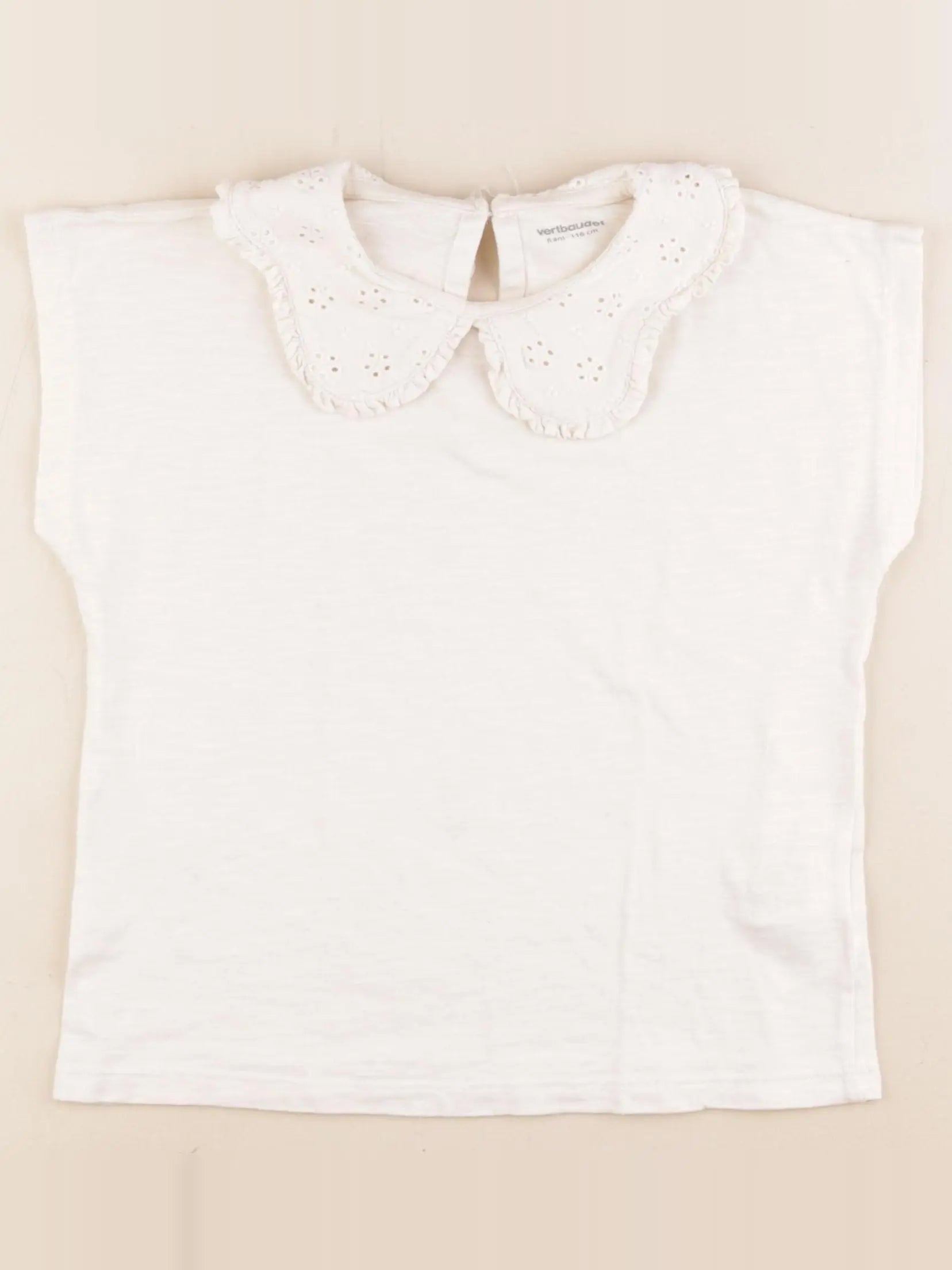 Vertbaudet - tee-shirt beige - 6 ans