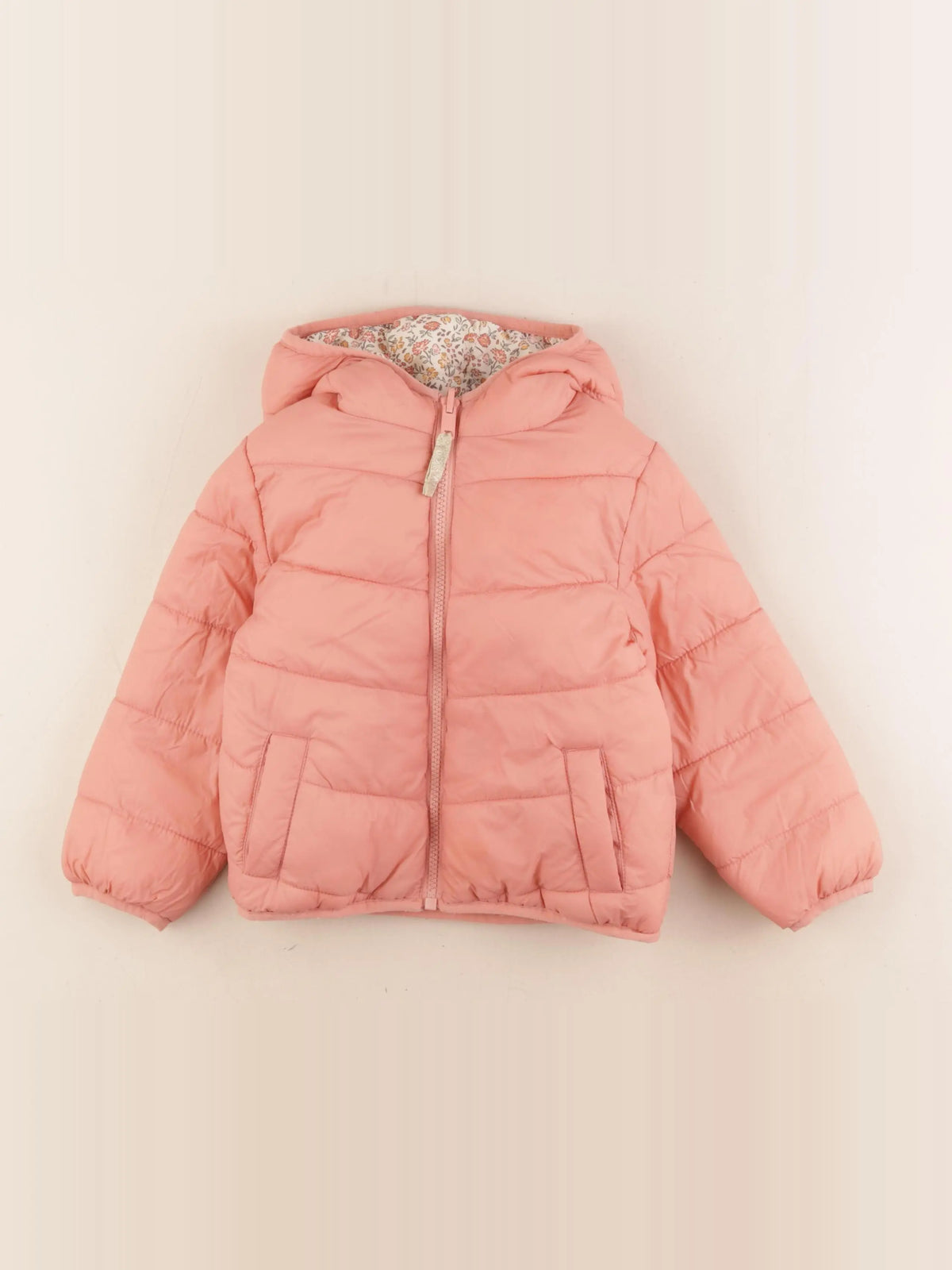 Vertbaudet - doudoune réversible multicolore - 4 ans