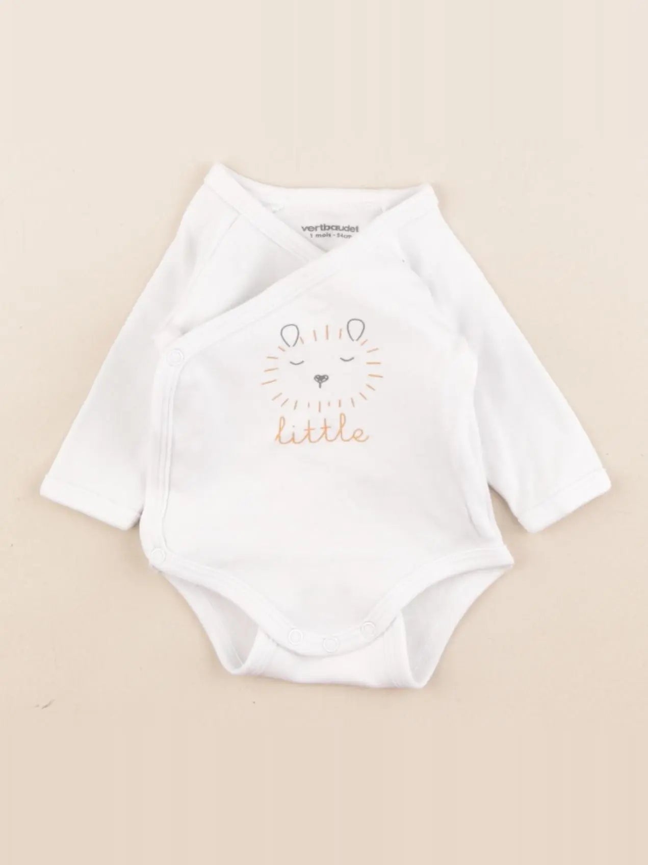 Vertbaudet - body blanc - 1 mois
