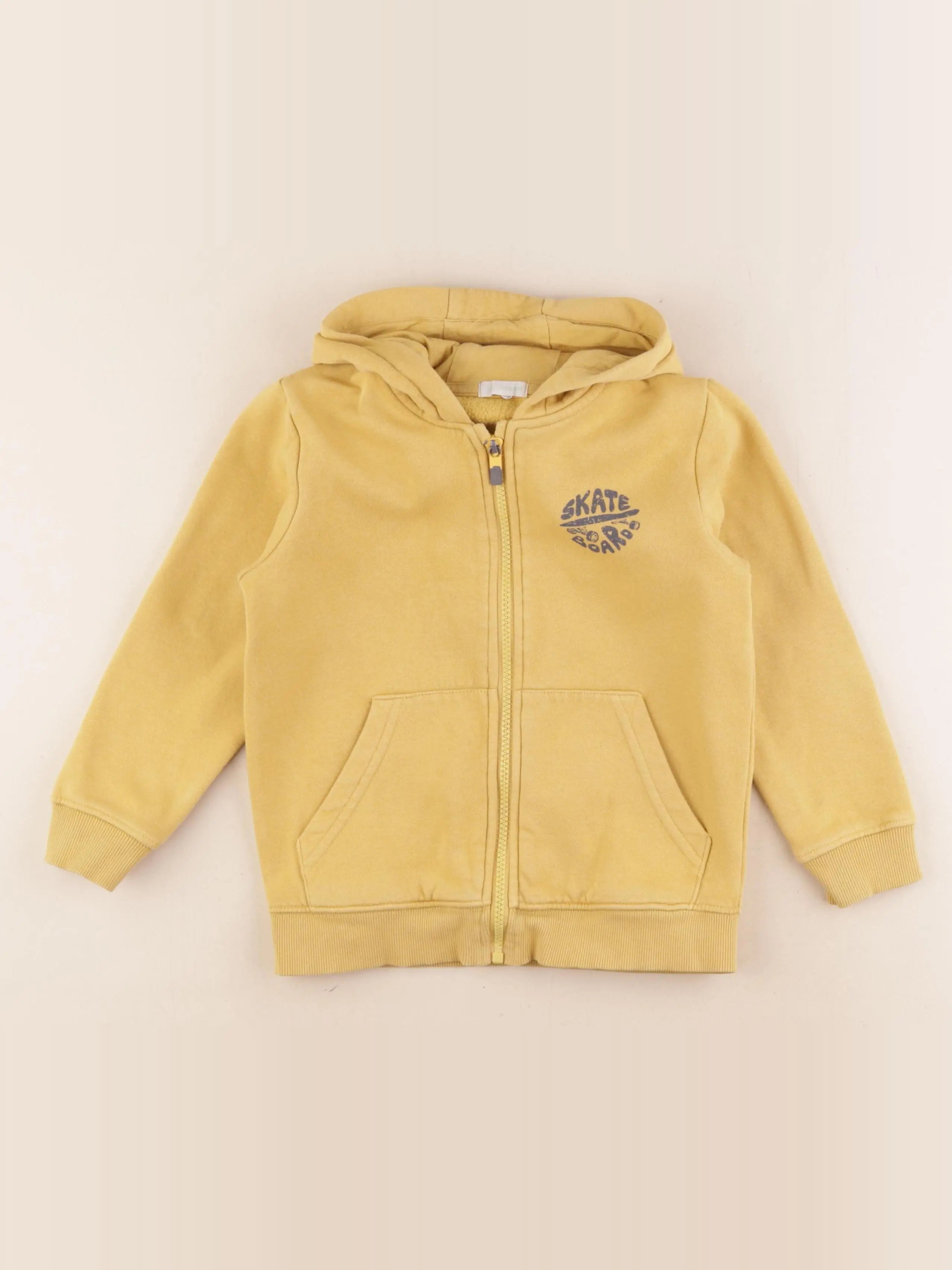 Vertbaudet - sweat jaune - 8 ans