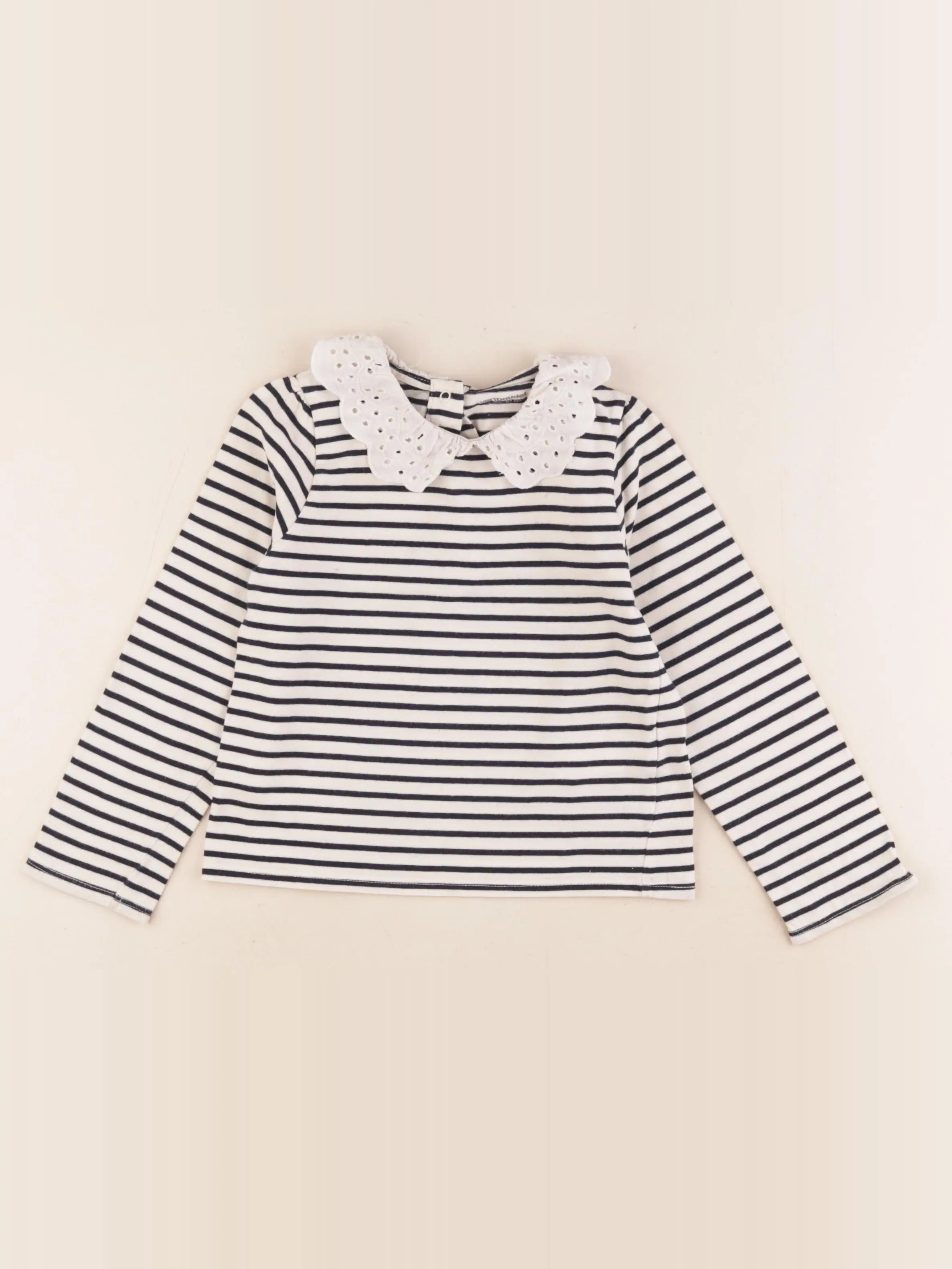 Vertbaudet - tee-shirt beige, bleu - 3 ans