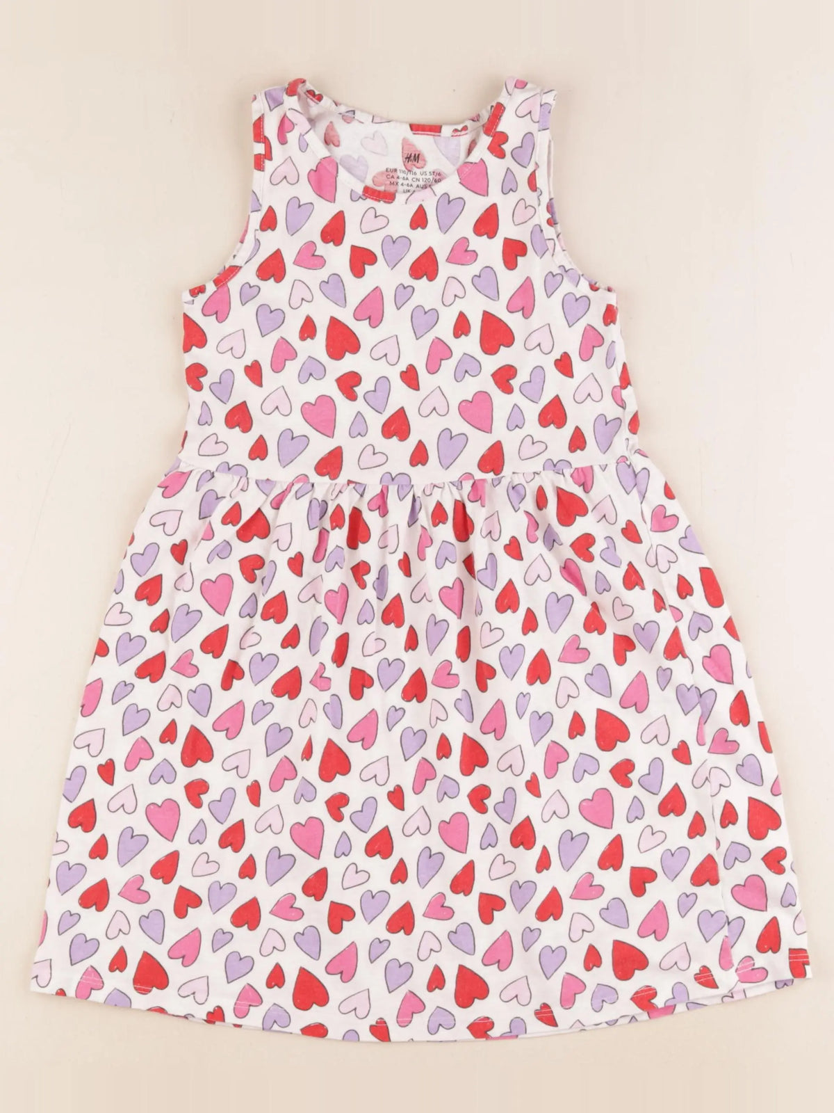H&M - robe multicolore - 4/6 ans