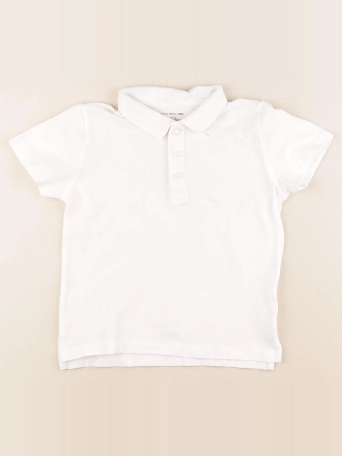 Monoprix - polo blanc - 5 ans