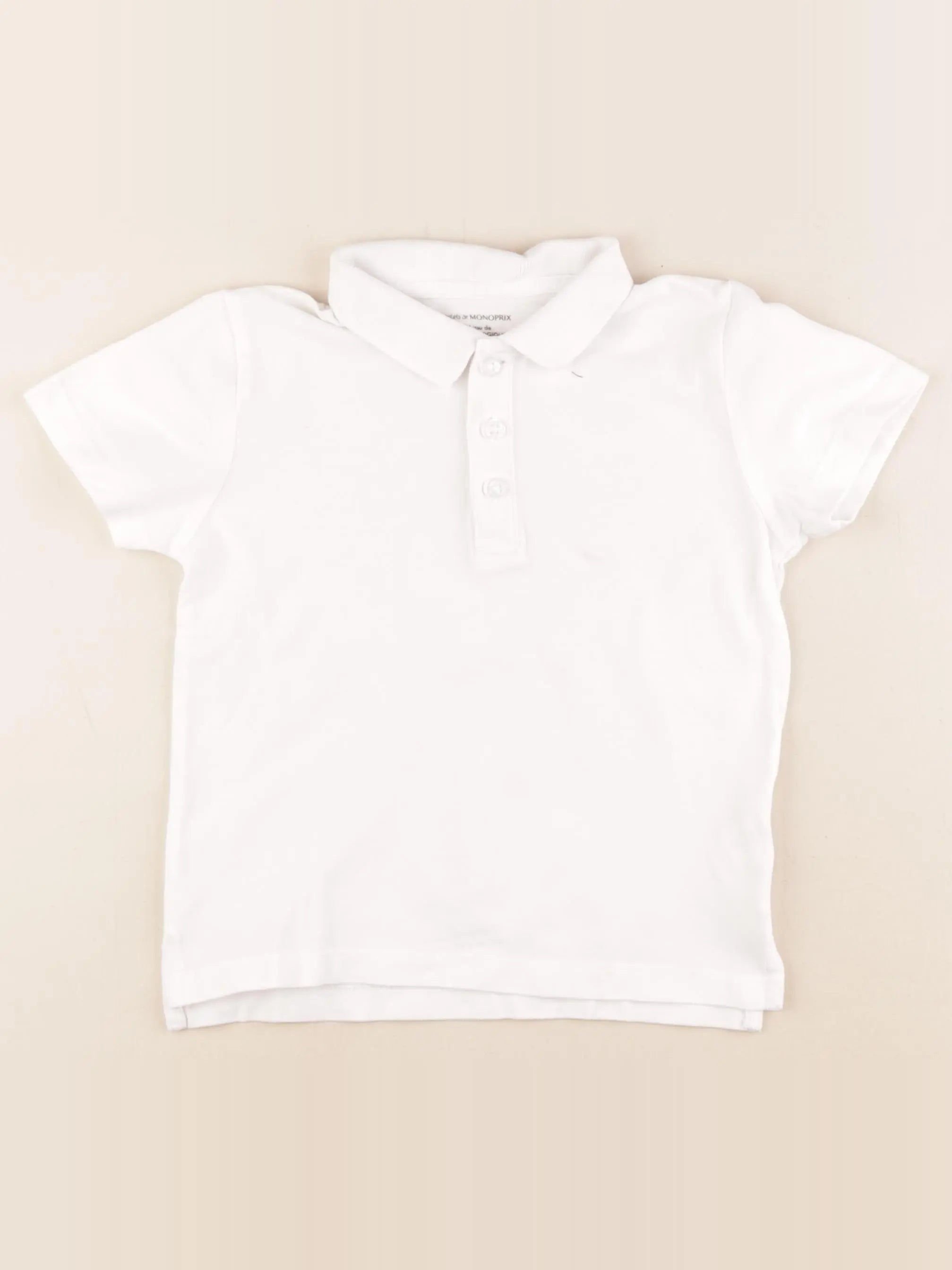 Monoprix - polo blanc - 5 ans