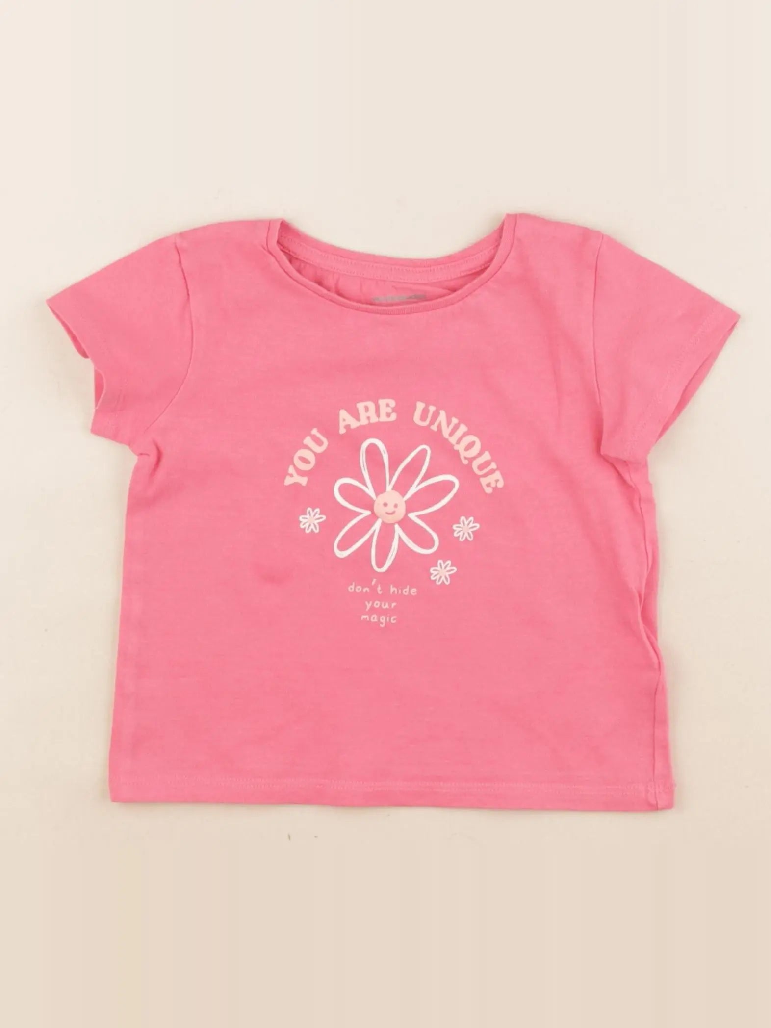 Vertbaudet - tee-shirt rose - 2 ans