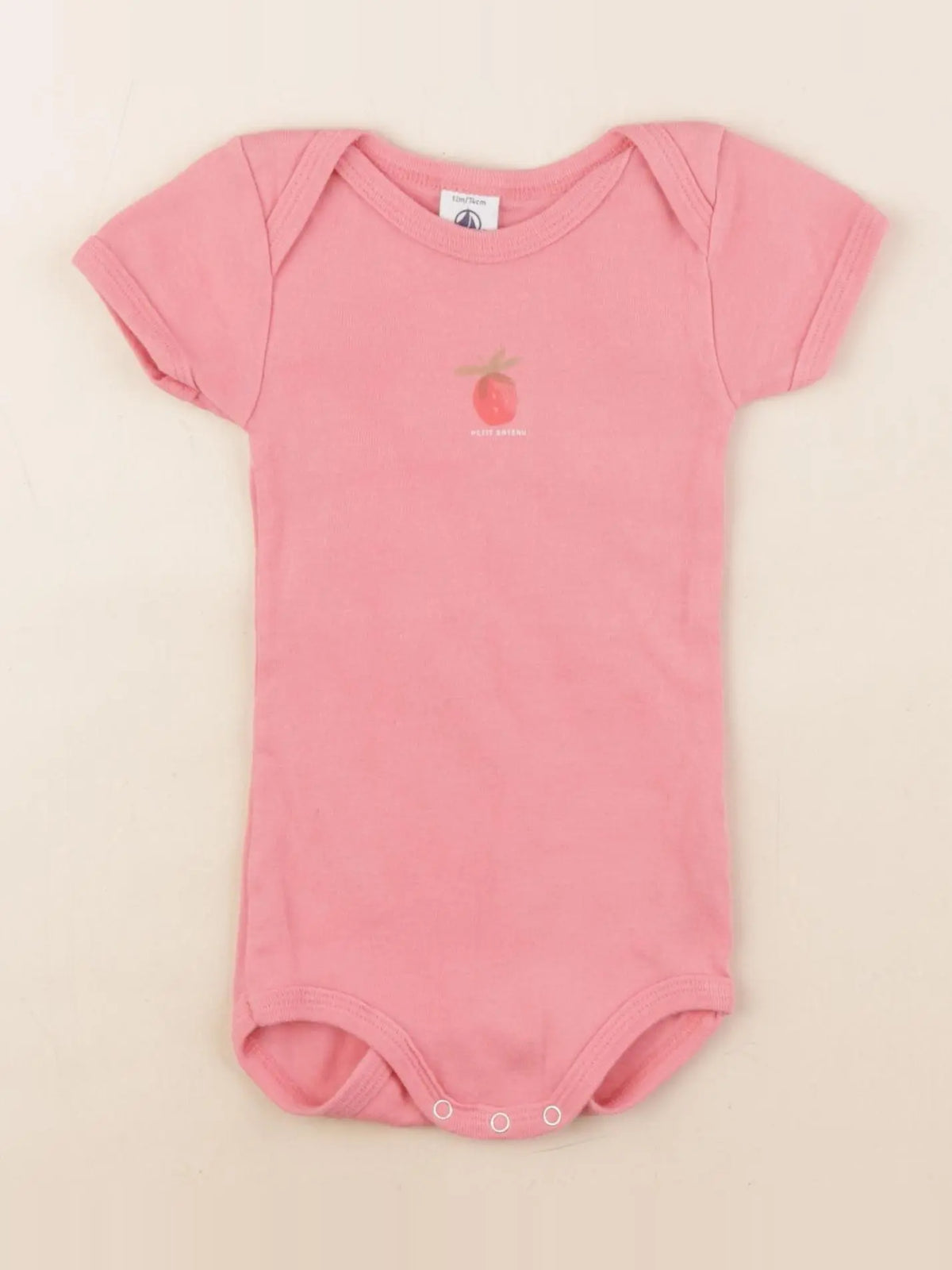 Petit Bateau - body rose - 12 mois