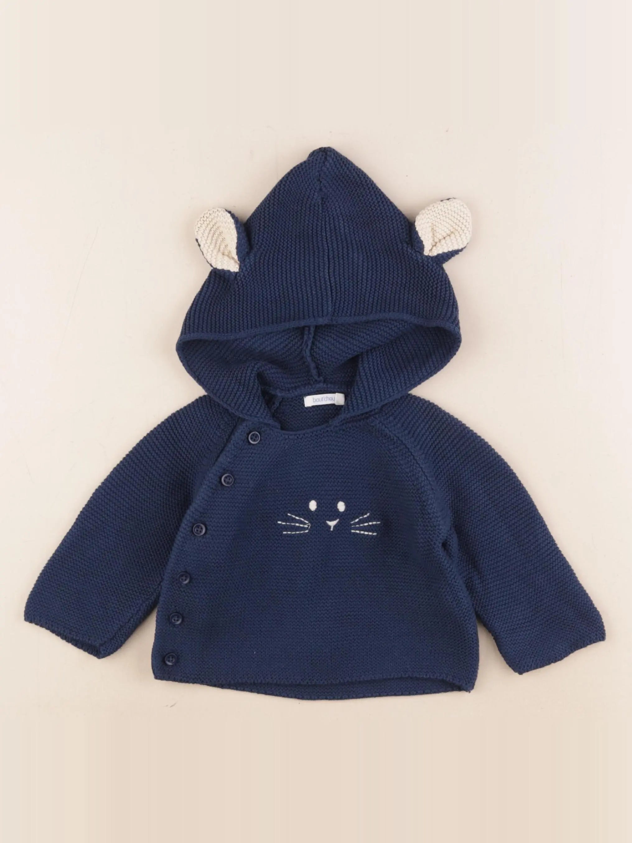 Boutchou - pull bleu - 6 mois