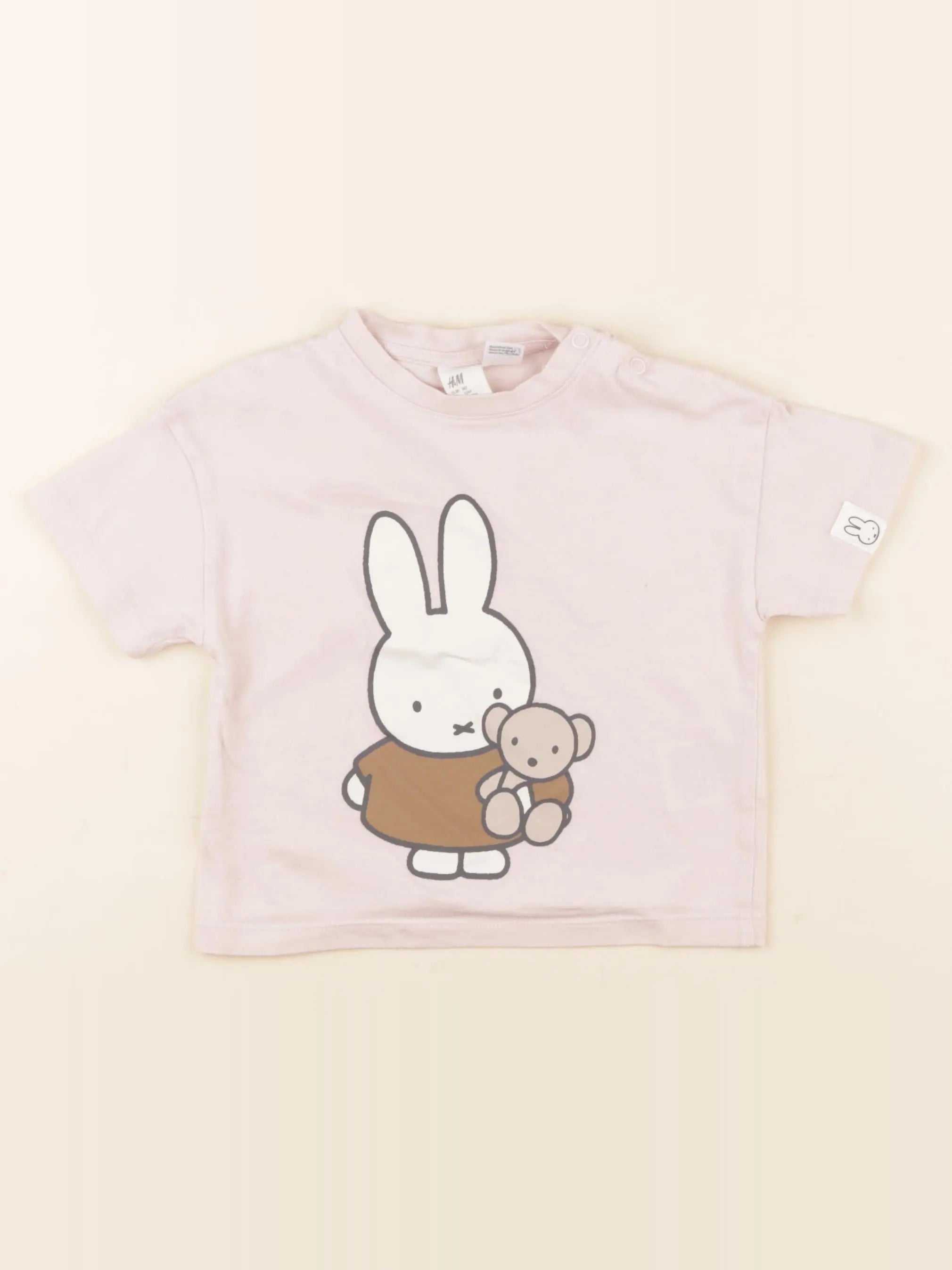 H&M - tee-shirt rose - 9/12 mois