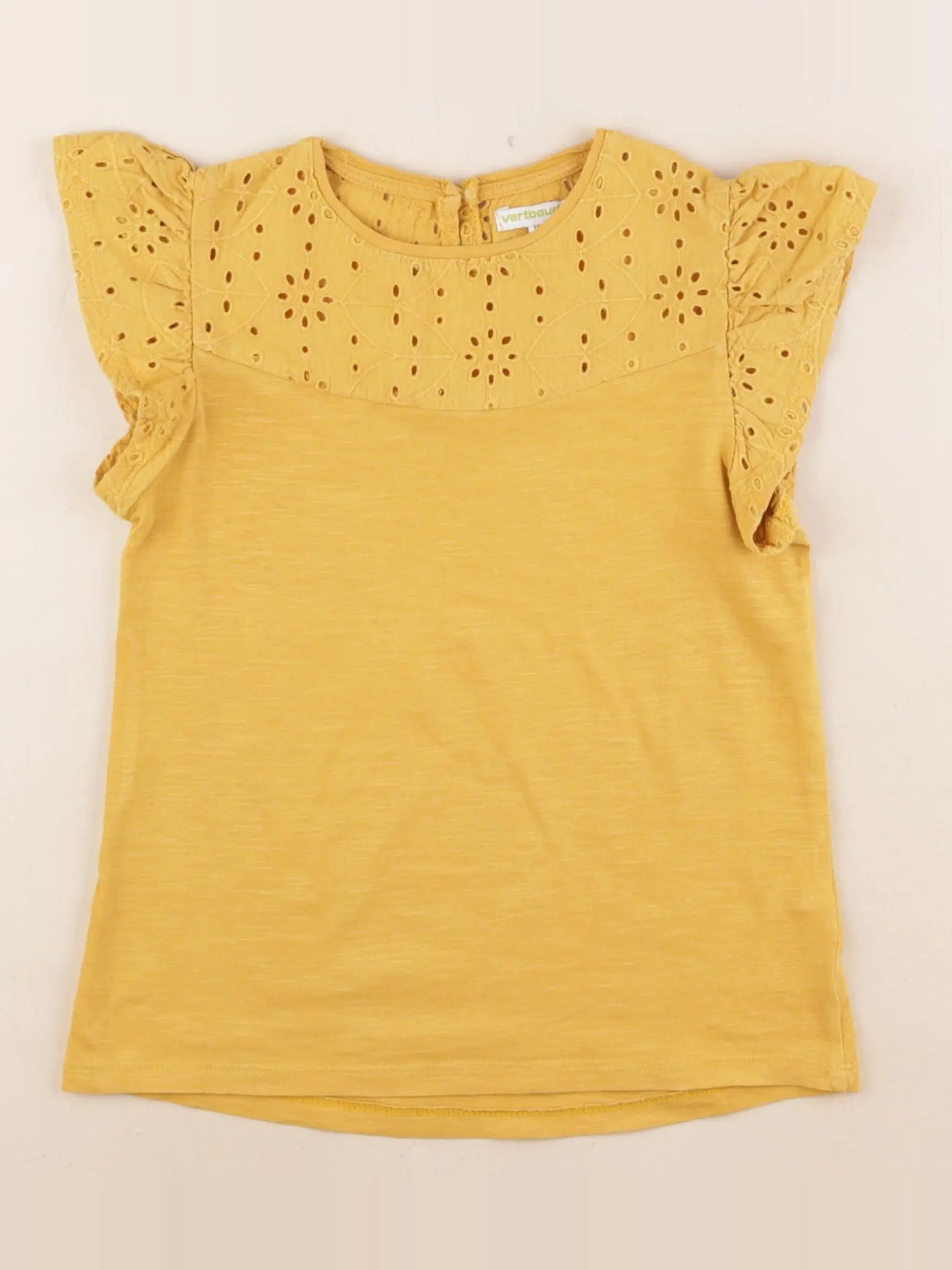 Vertbaudet - tee-shirt jaune - 8 ans