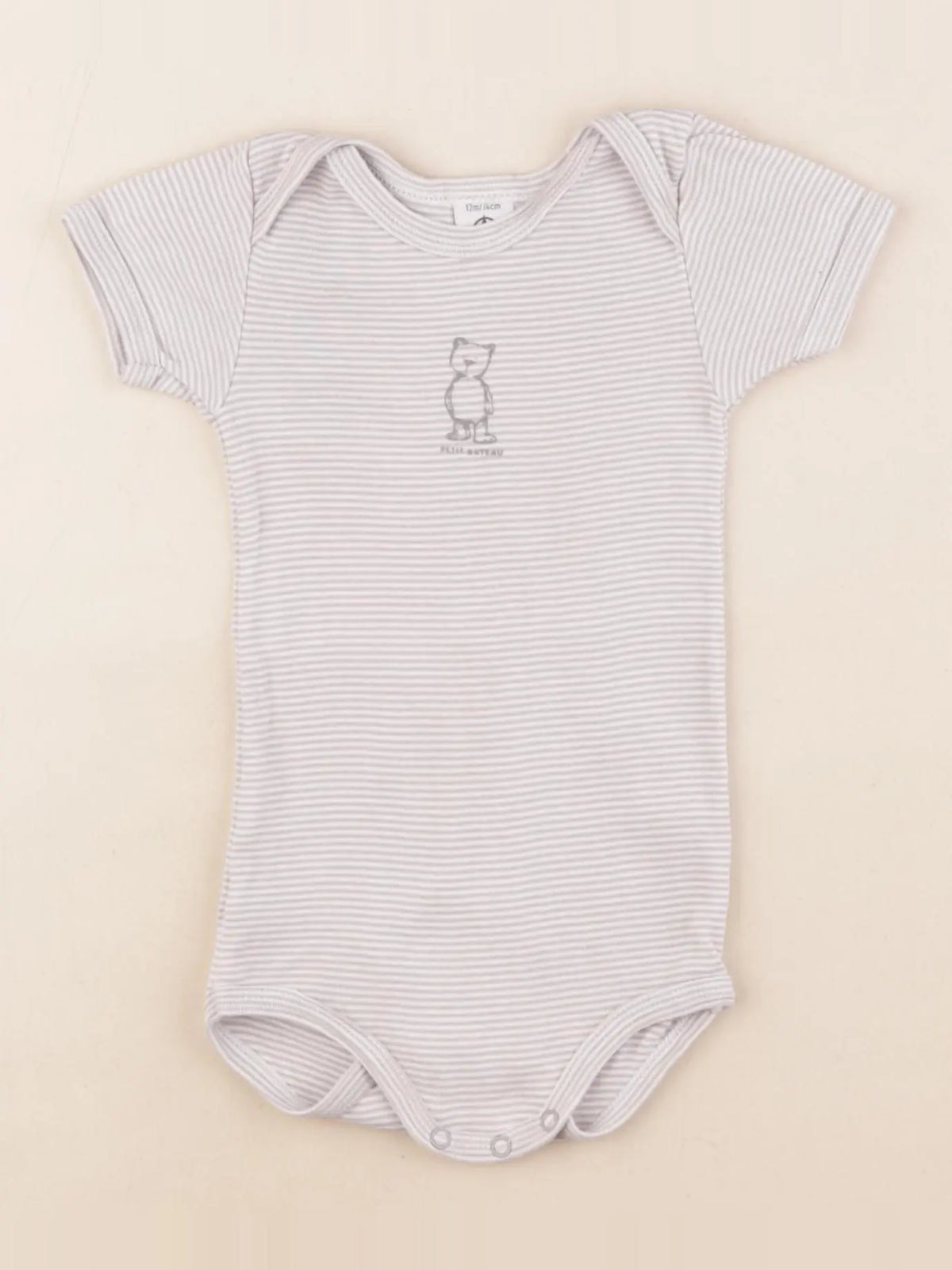 Vertbaudet - body tee-shirt vert, blanc - 12 mois