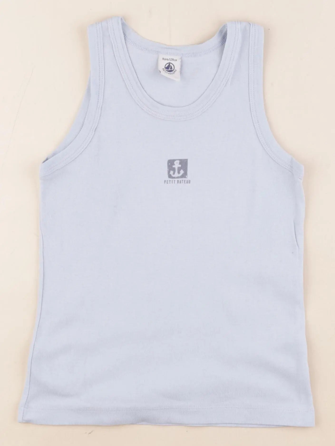 Petit Bateau - débardeur bleu - 8 ans