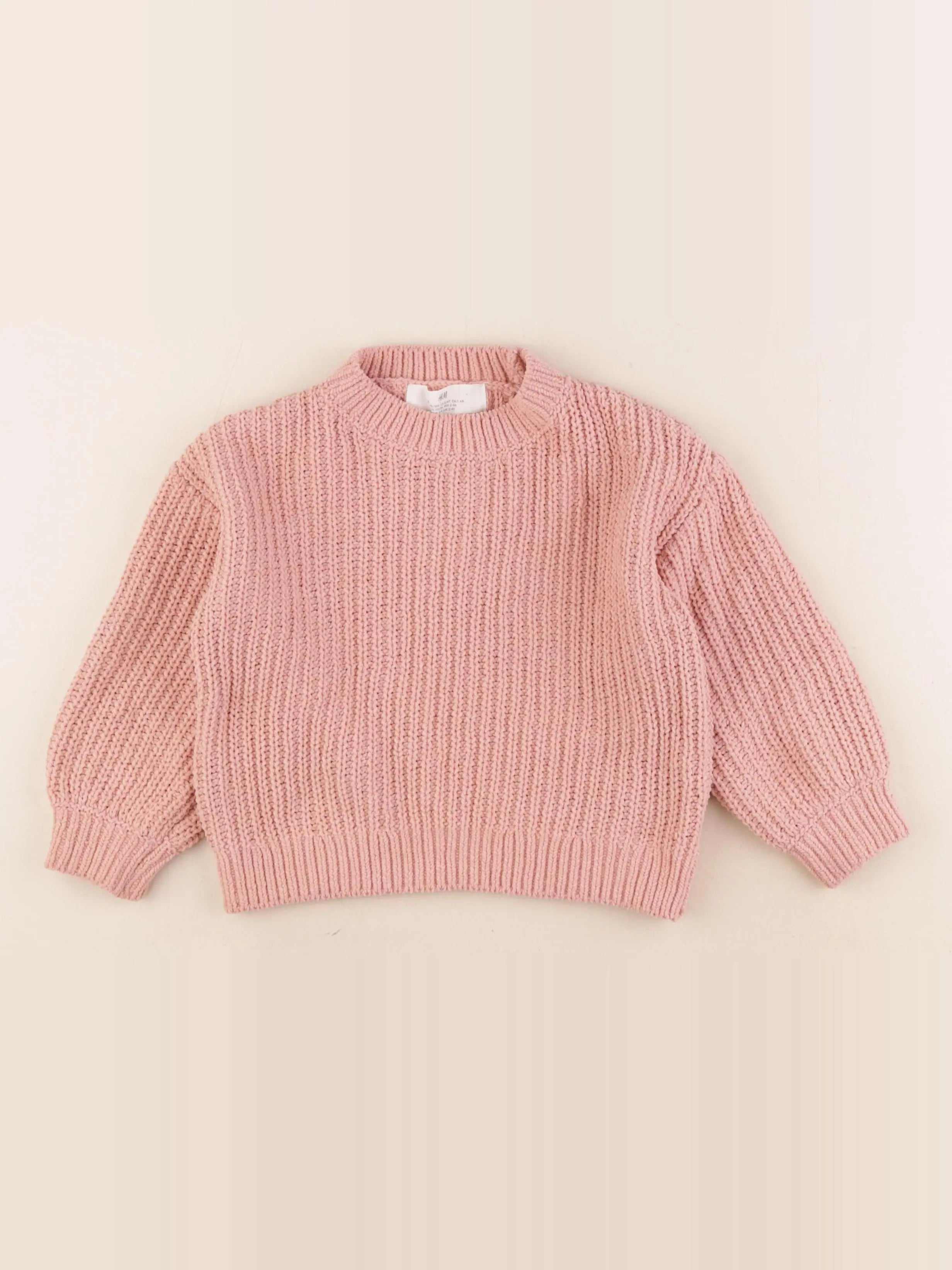 H&M - pull rose - 2/4 ans