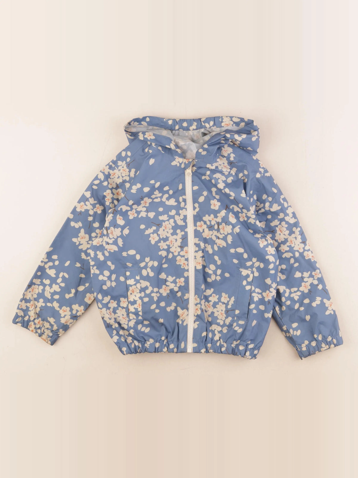 Petit Bateau - coupe-vent bleu, beige - 5 ans