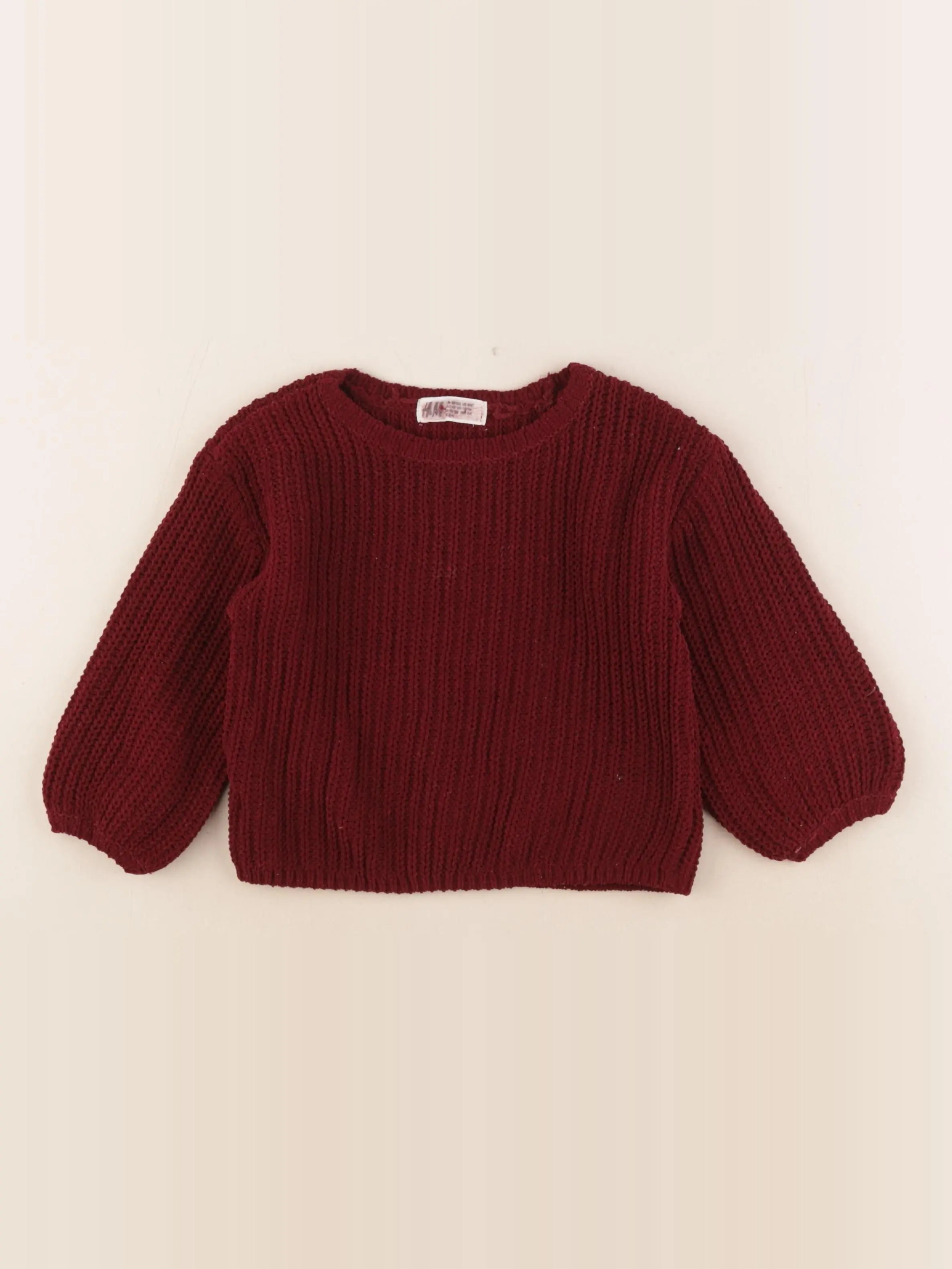 H&M - pull rouge - 2/4 ans
