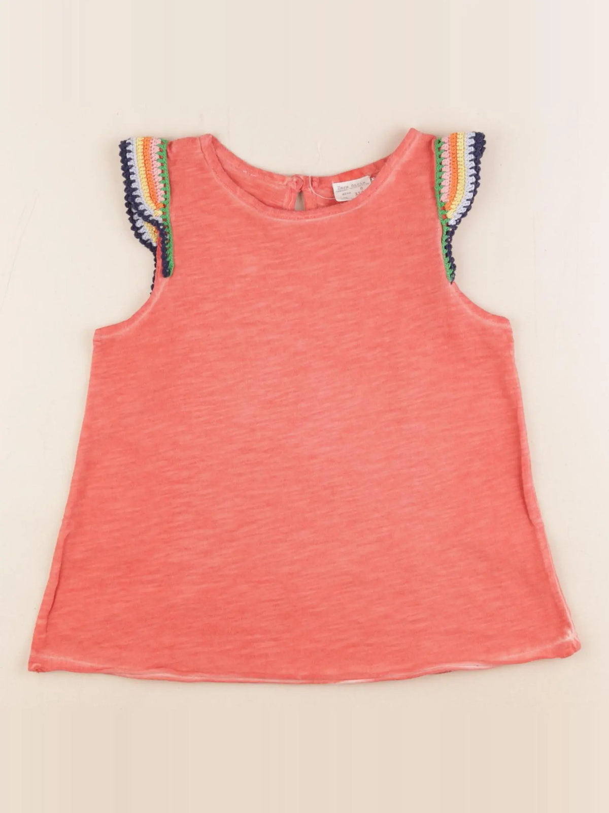 Zara - tee-shirt orange - 6 ans