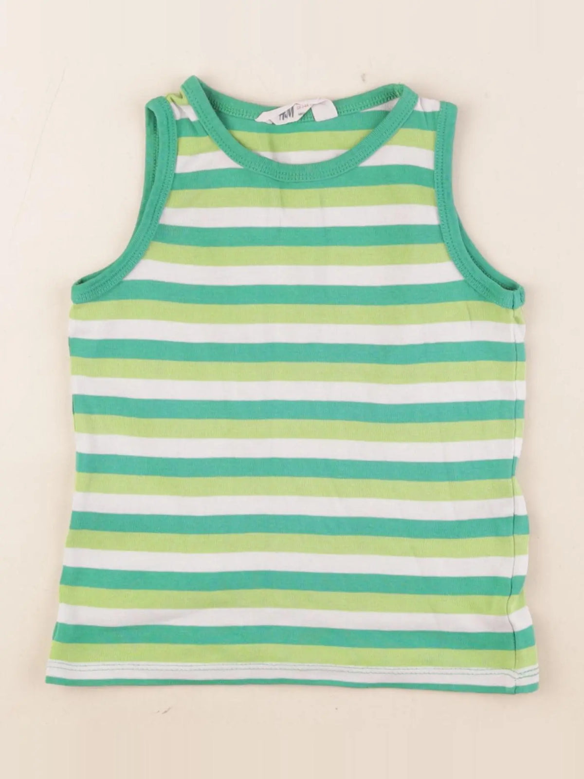 H&M - débardeur vert - 2/4 ans