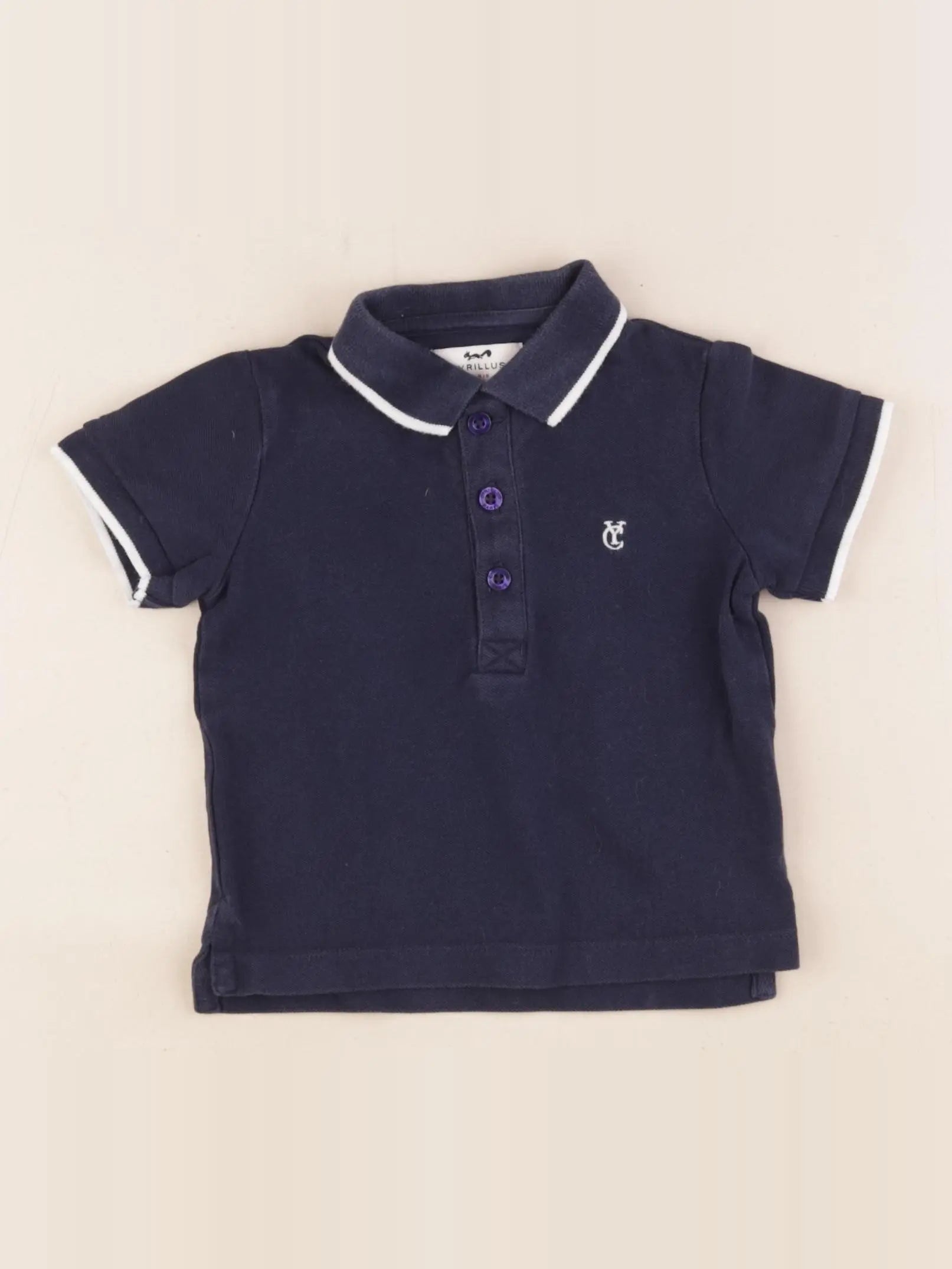Cyrillus - polo bleu - 18 mois
