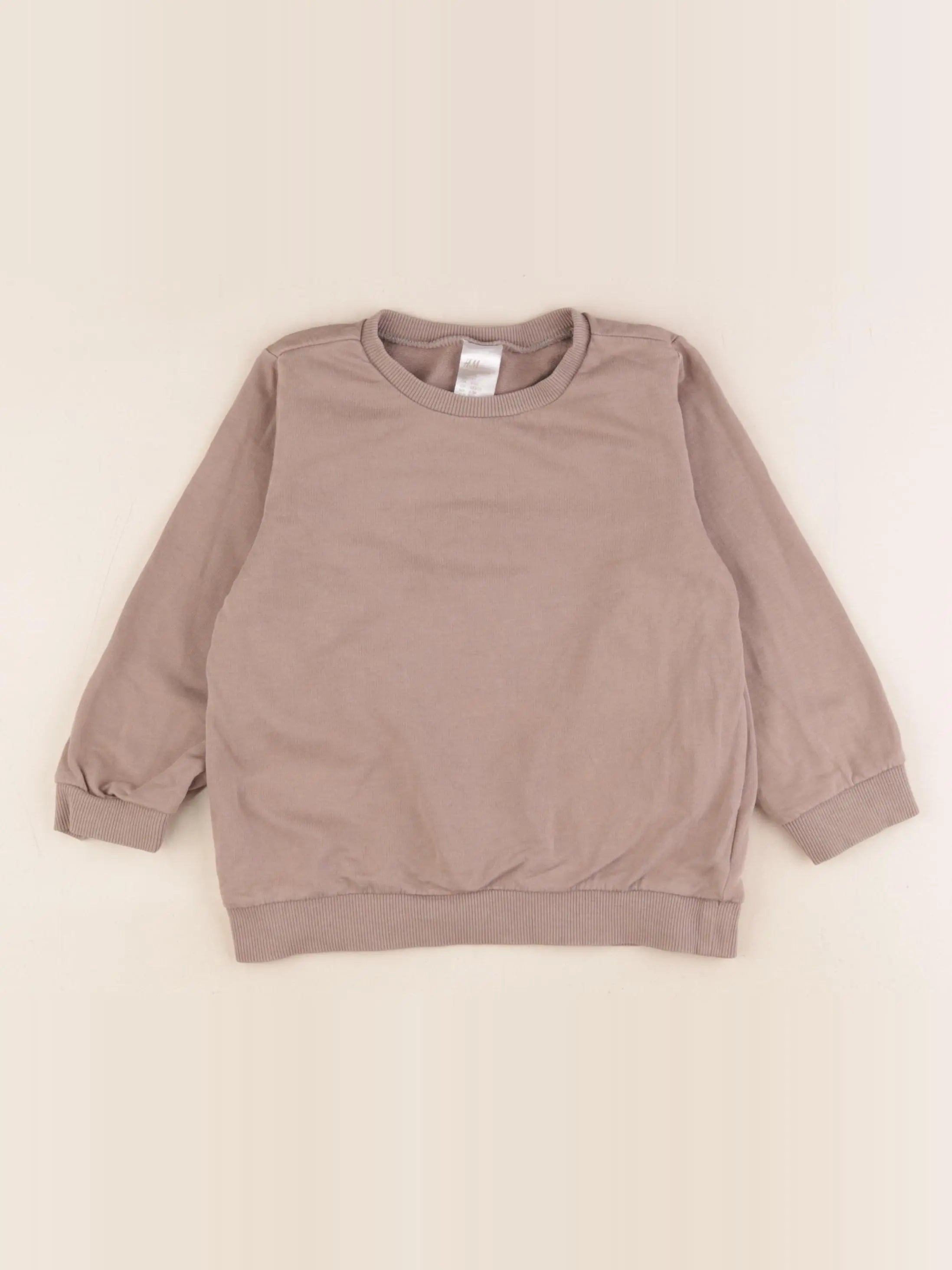 H&M - sweat marron - 2/3 ans