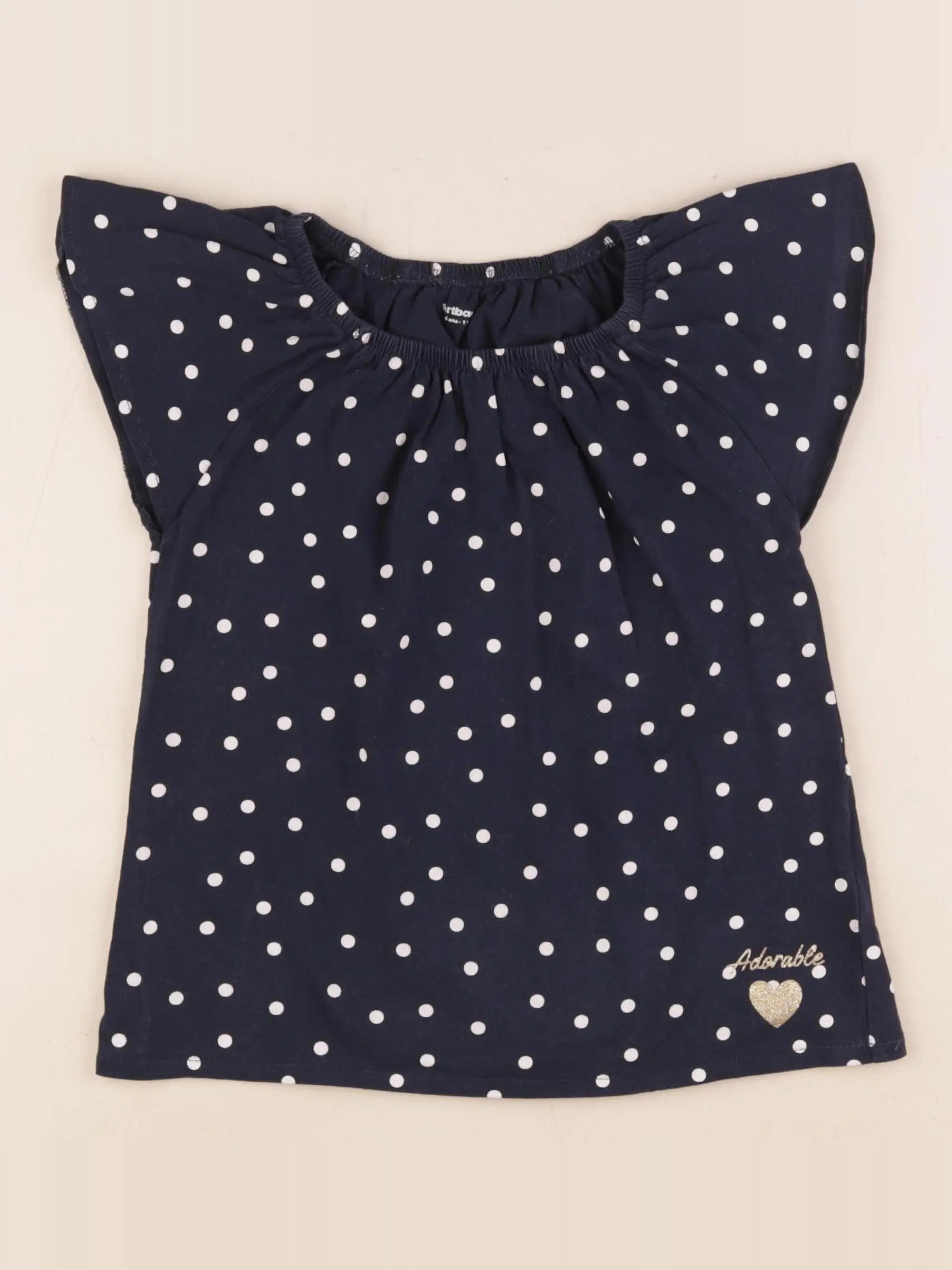 Vertbaudet - tee-shirt bleu, or - 8 ans