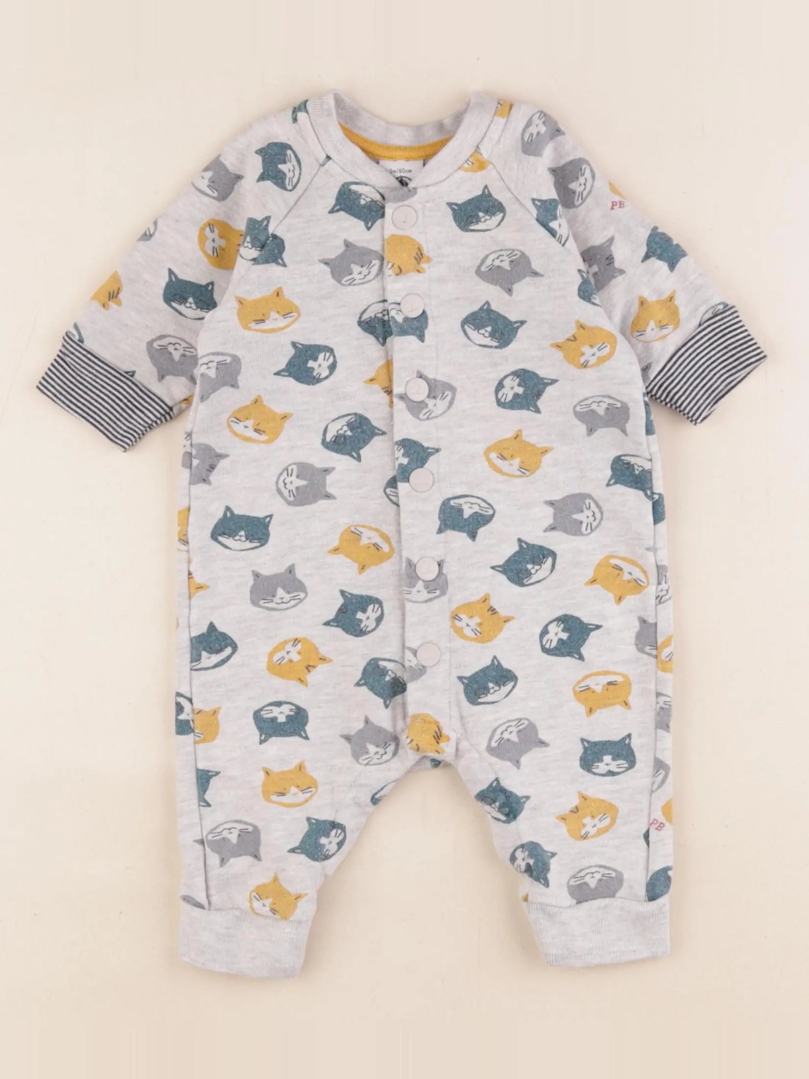 Petit Bateau - combinaison gris - 3 mois