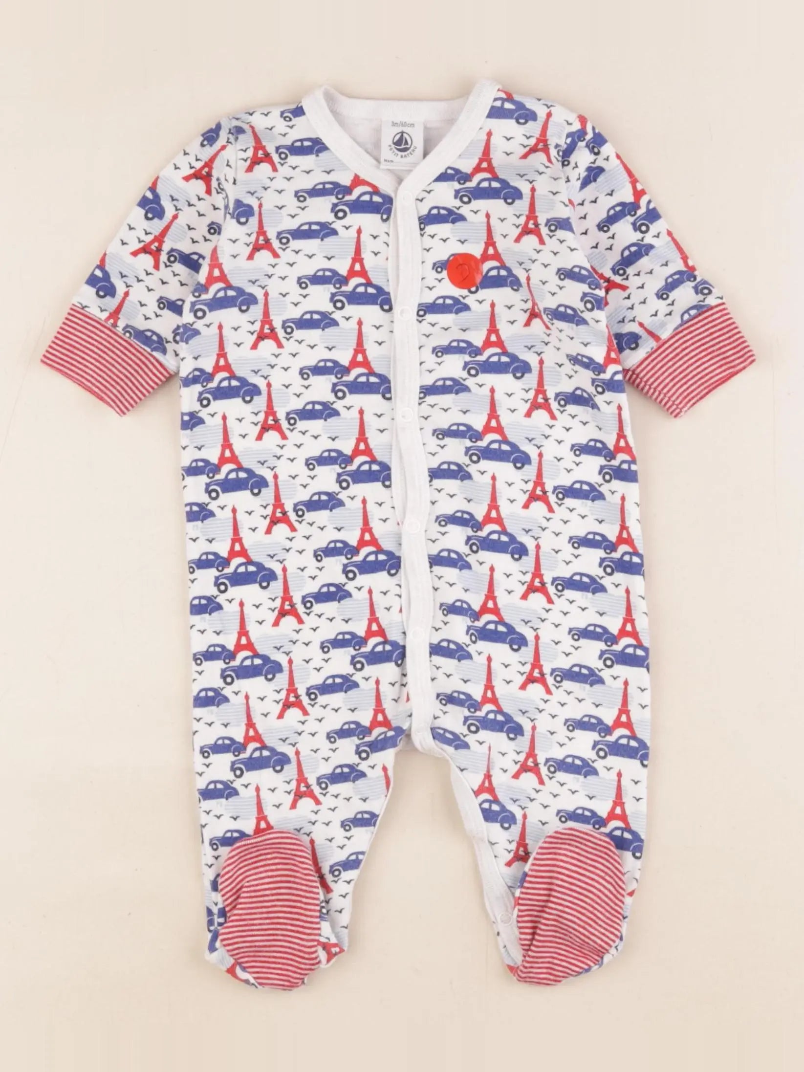 Petit Bateau - pyjama coton multicolore - 3 mois