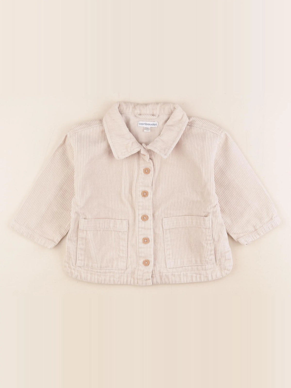 Vertbaudet - chemise beige - 18 mois