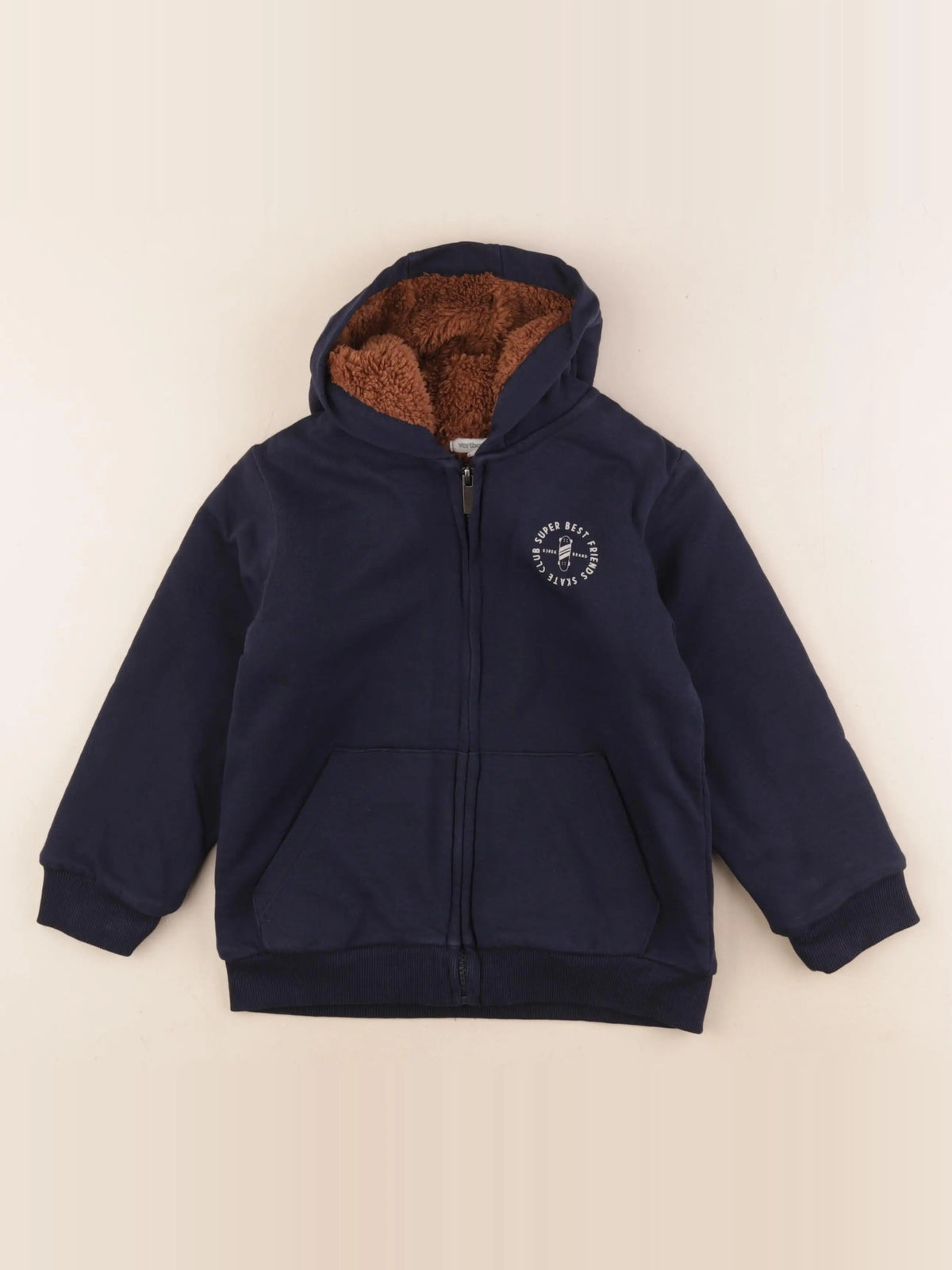 Vertbaudet - sweat bleu - 6 ans