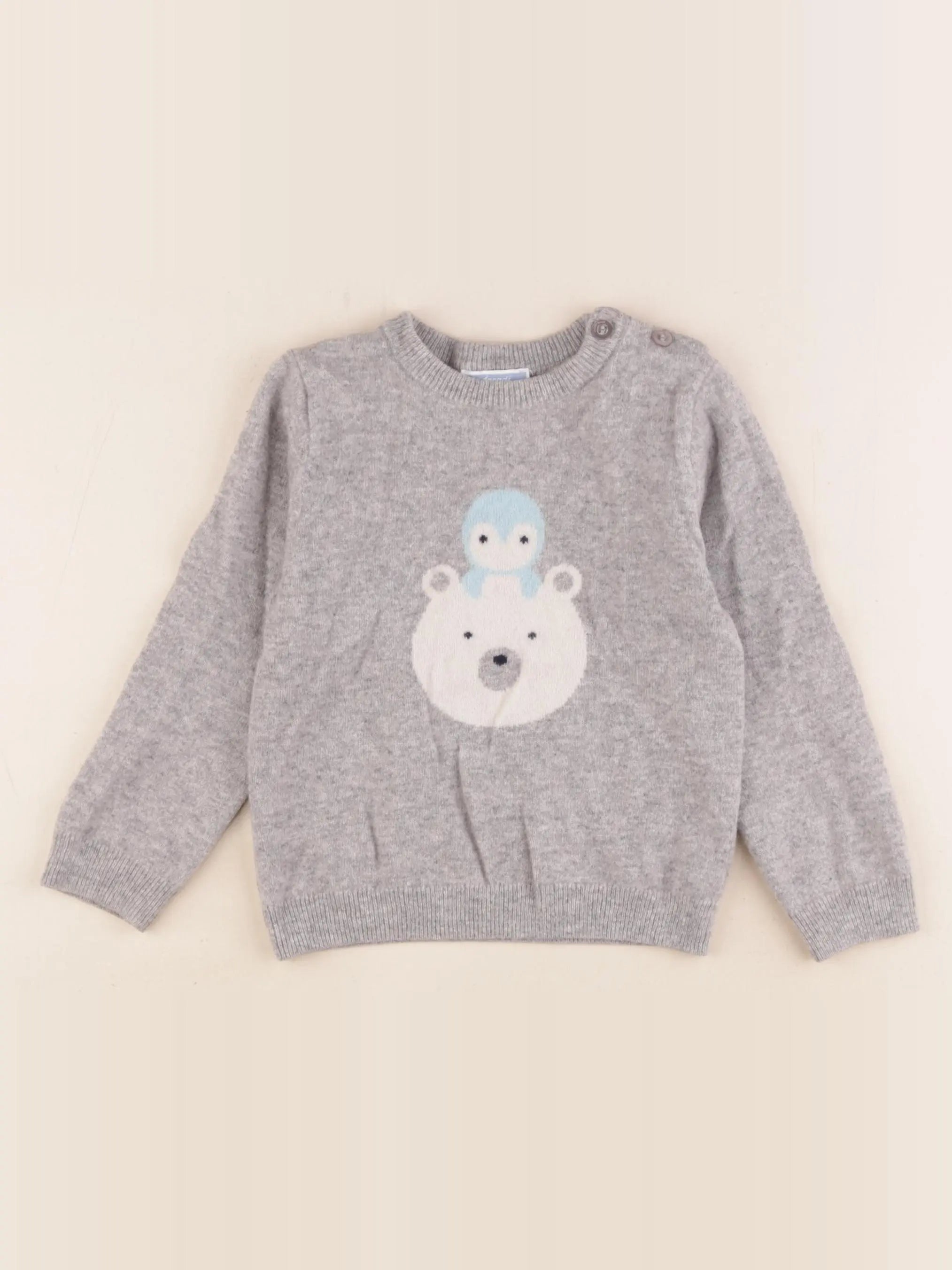 Jacadi - pull gris - 36 mois