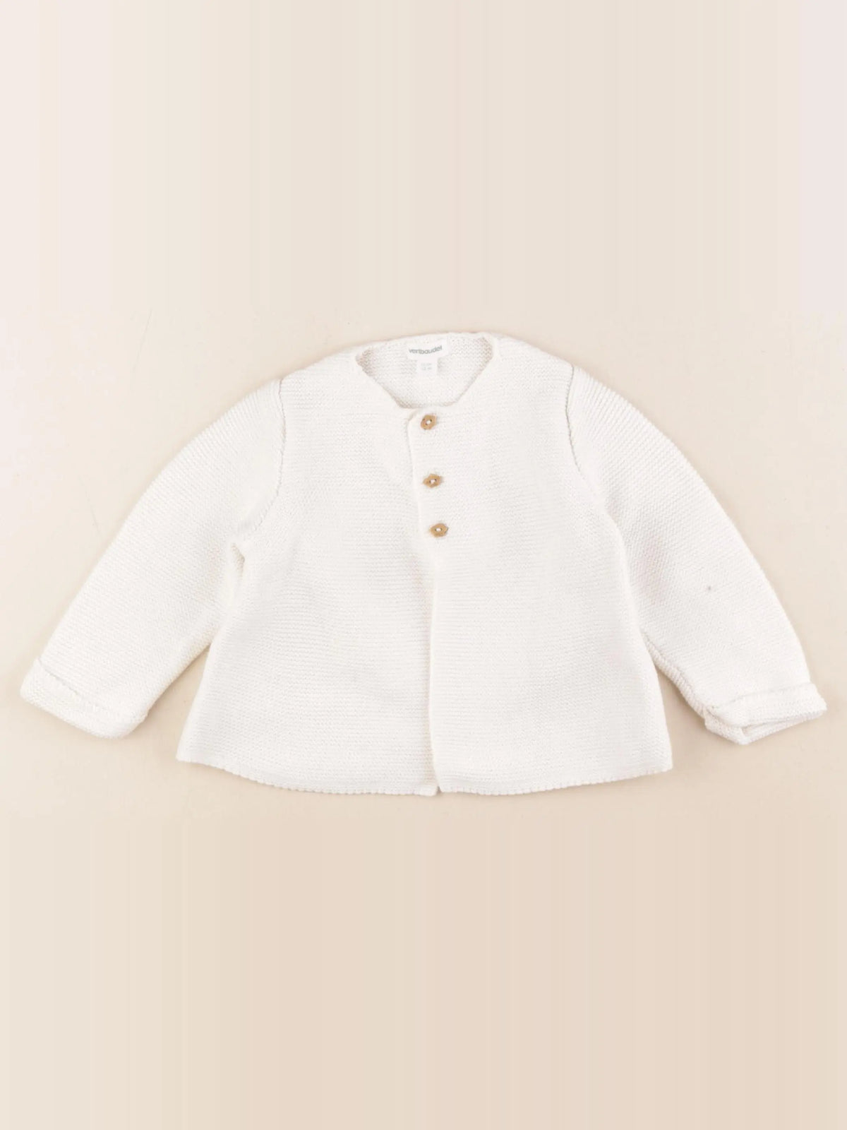 Vertbaudet - gilet blanc - 12 mois
