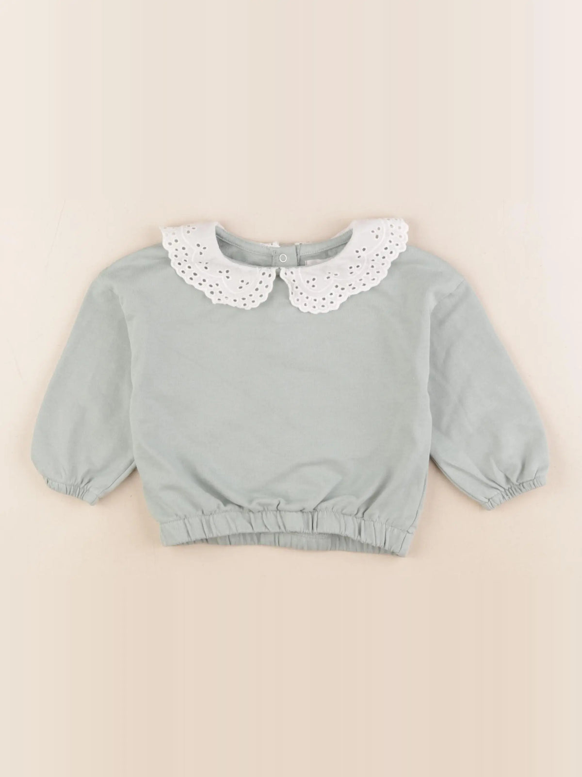 Vertbaudet - sweat vert - 12 mois