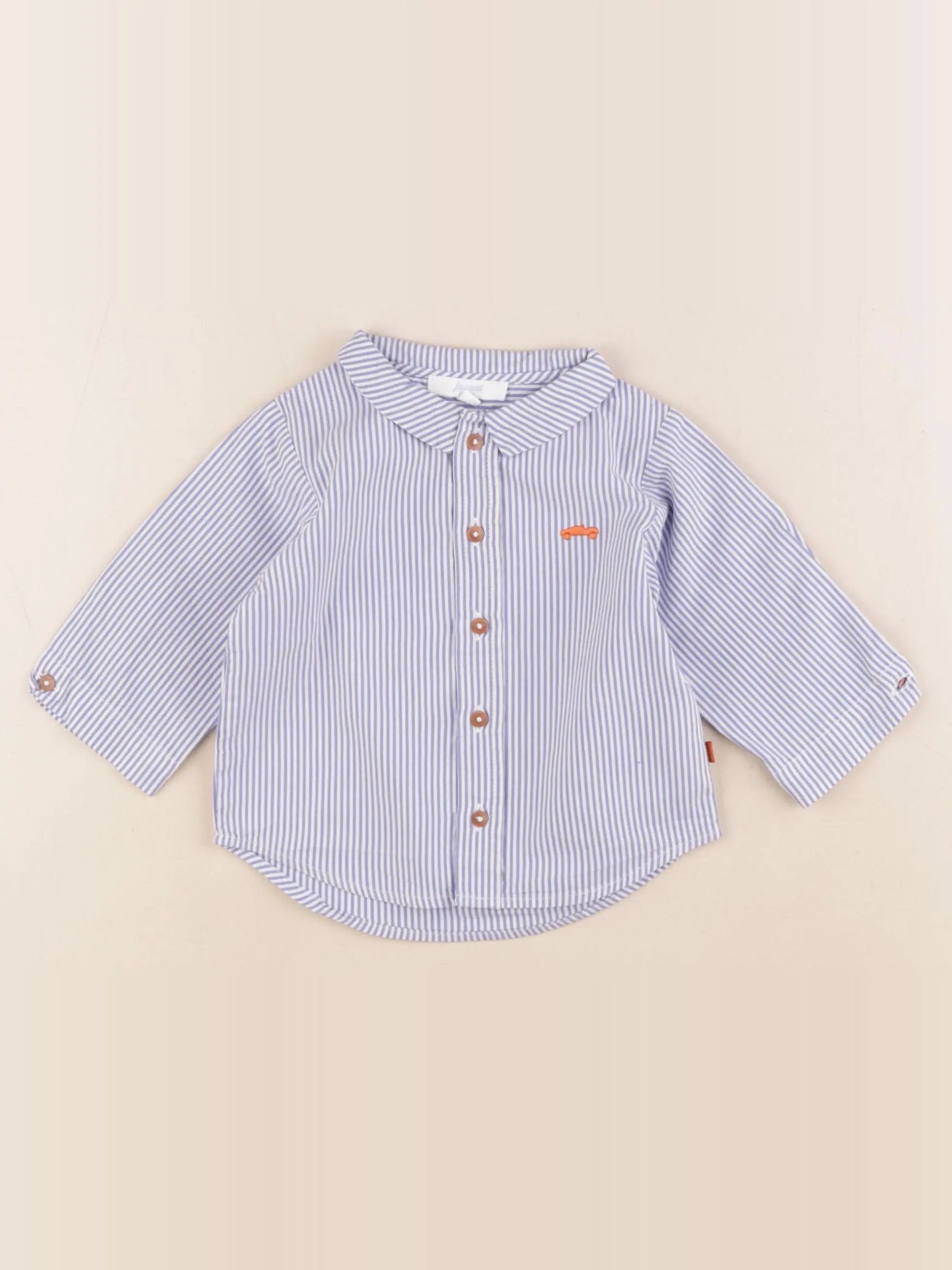 Jacadi - chemise bleu - 6 mois