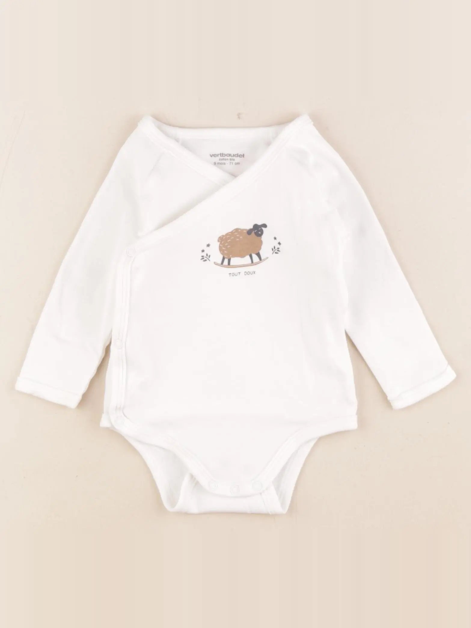 Vertbaudet - body blanc - 9 mois
