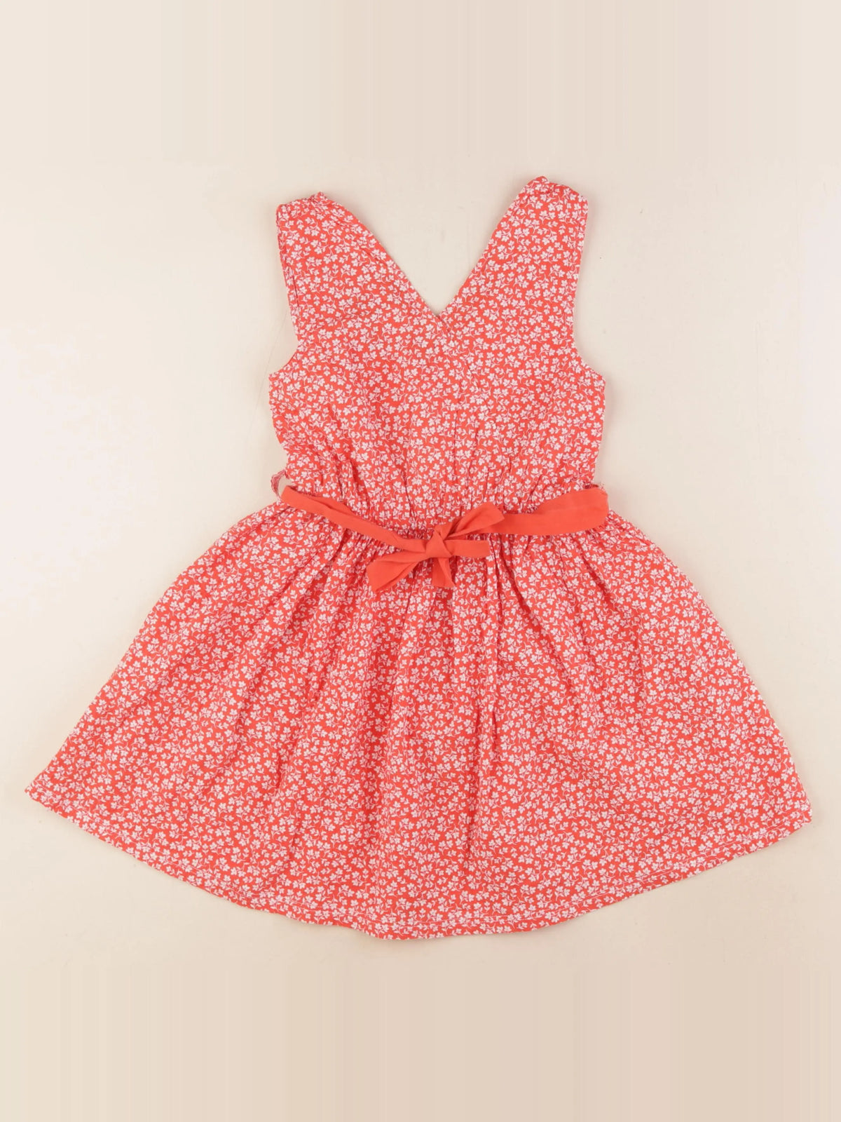 Okaidi - robe rouge, blanc - 6 ans