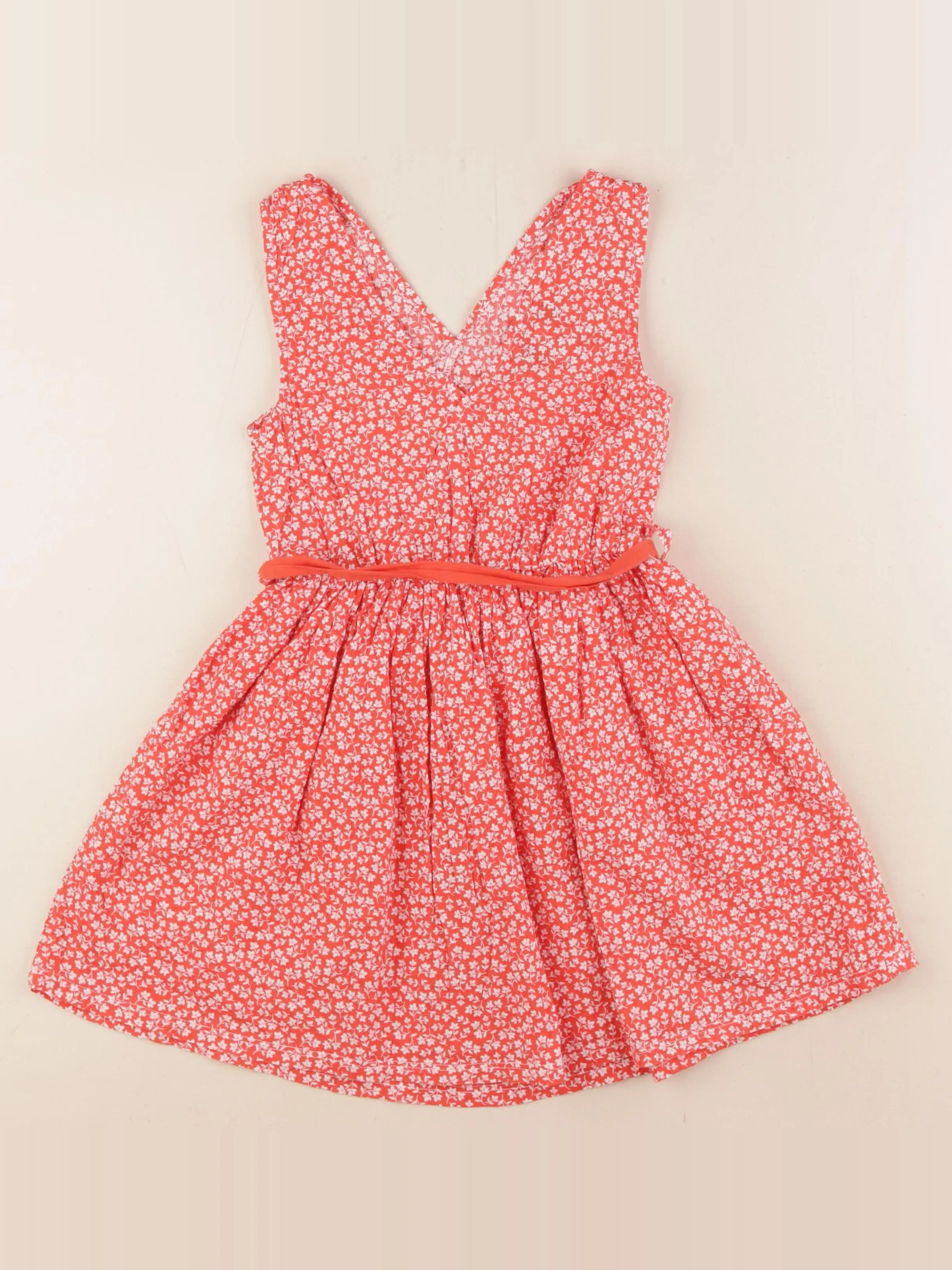 Okaidi - robe rouge, blanc - 6 ans
