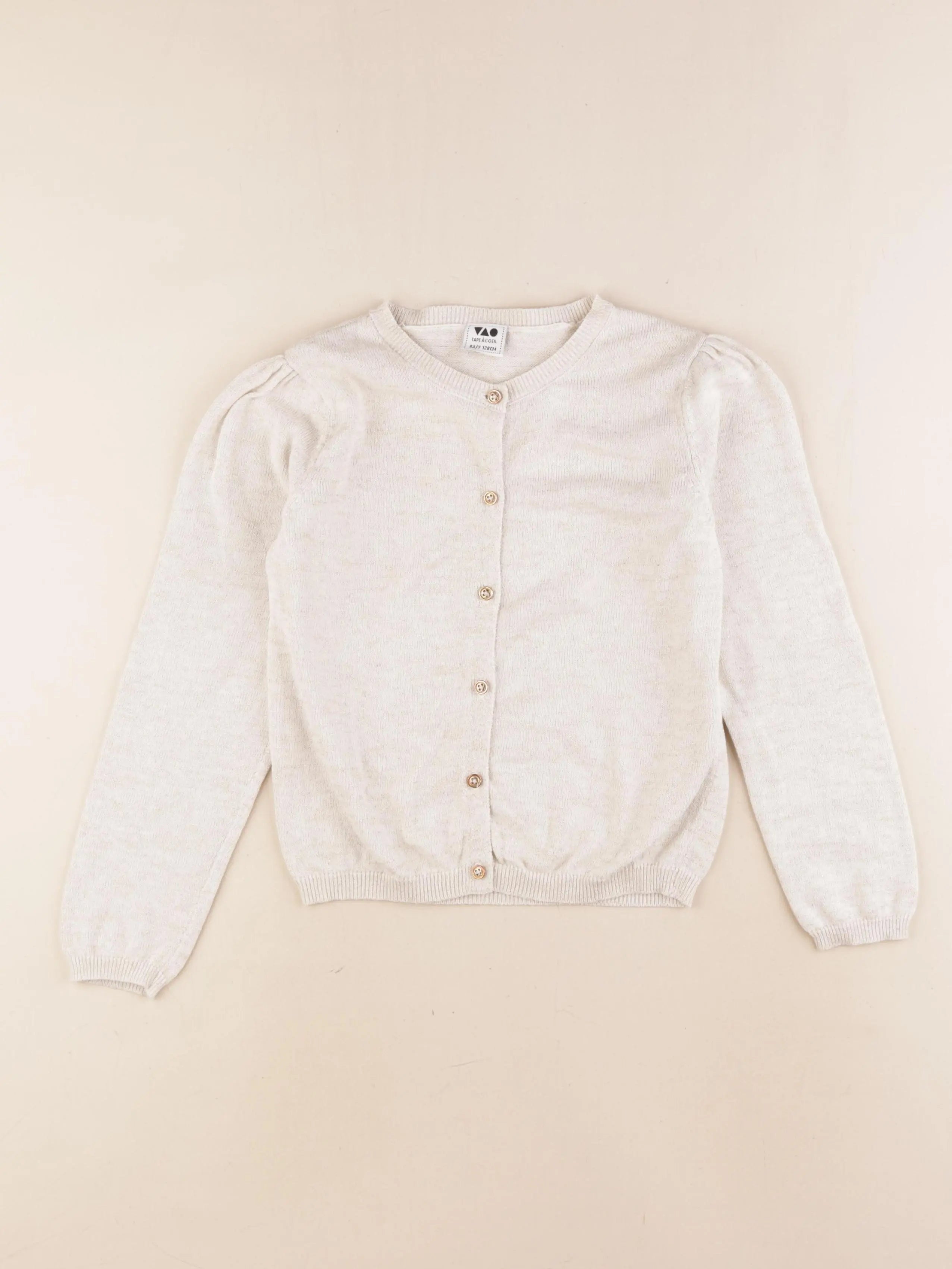 Tape à l'oeil - gilet beige, or - 6 ans