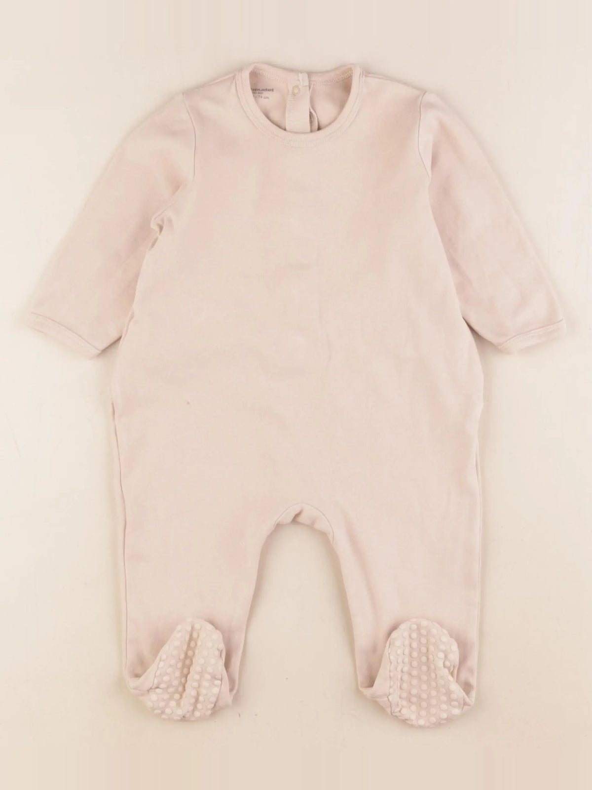 Vertbaudet - pyjama coton beige - 12 mois