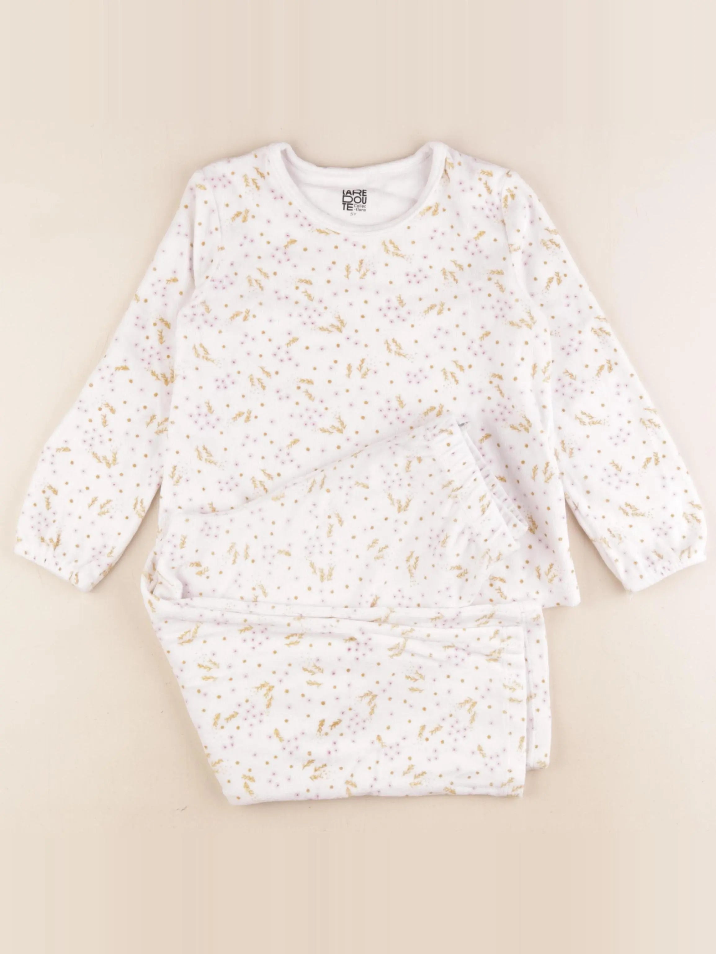 La Redoute - pyjama velours blanc - 5 ans